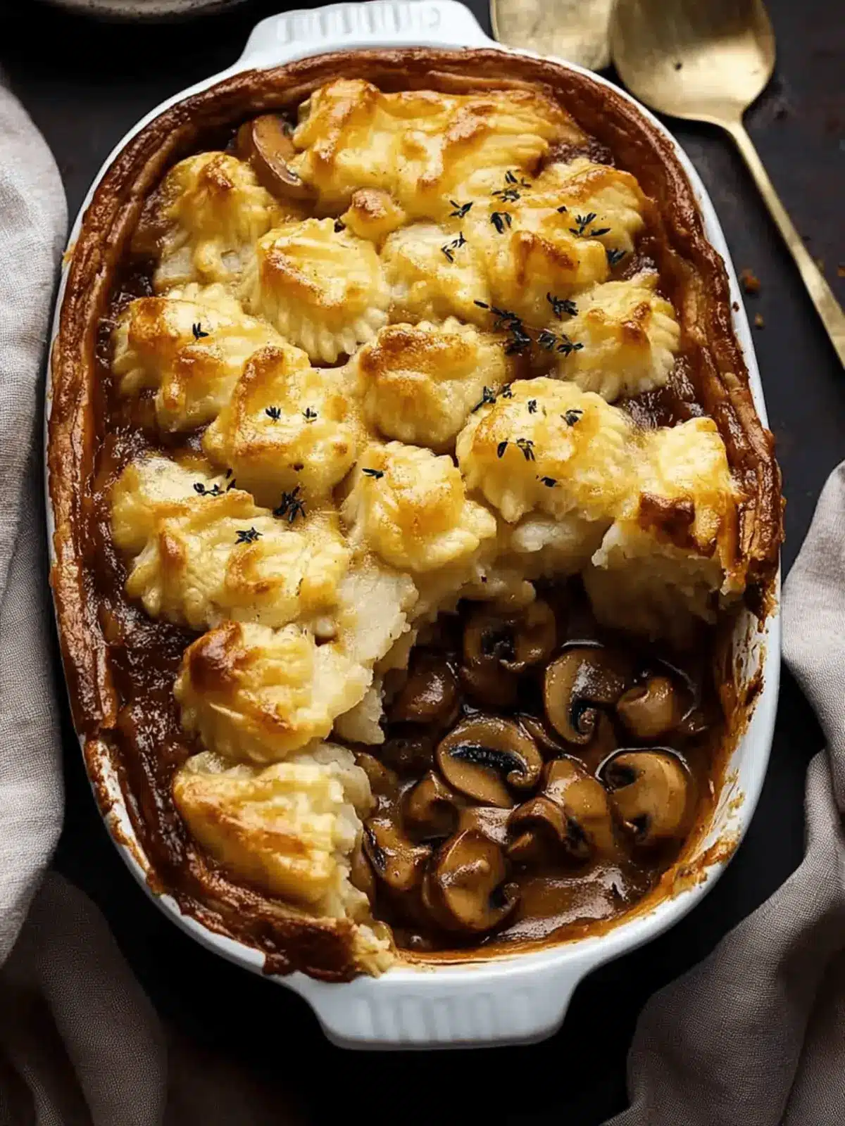 Irresistible Chicken Mushroom Pie with Duchess Potato Bliss 4 Chicken Mushroom Pie with Duchess Potato