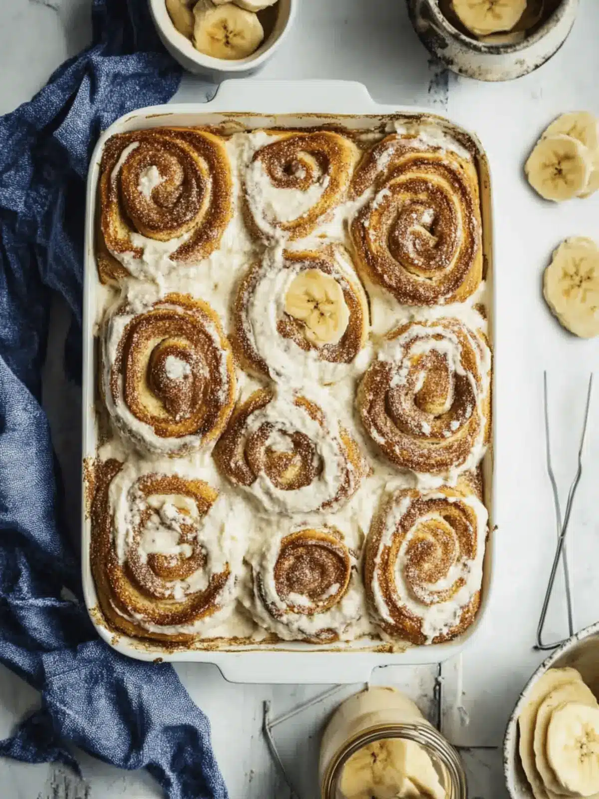 Irresistible Banana Bread Batter Cinnamon Buns Recipe 3 Banana Bread Batter Cinnamon Buns