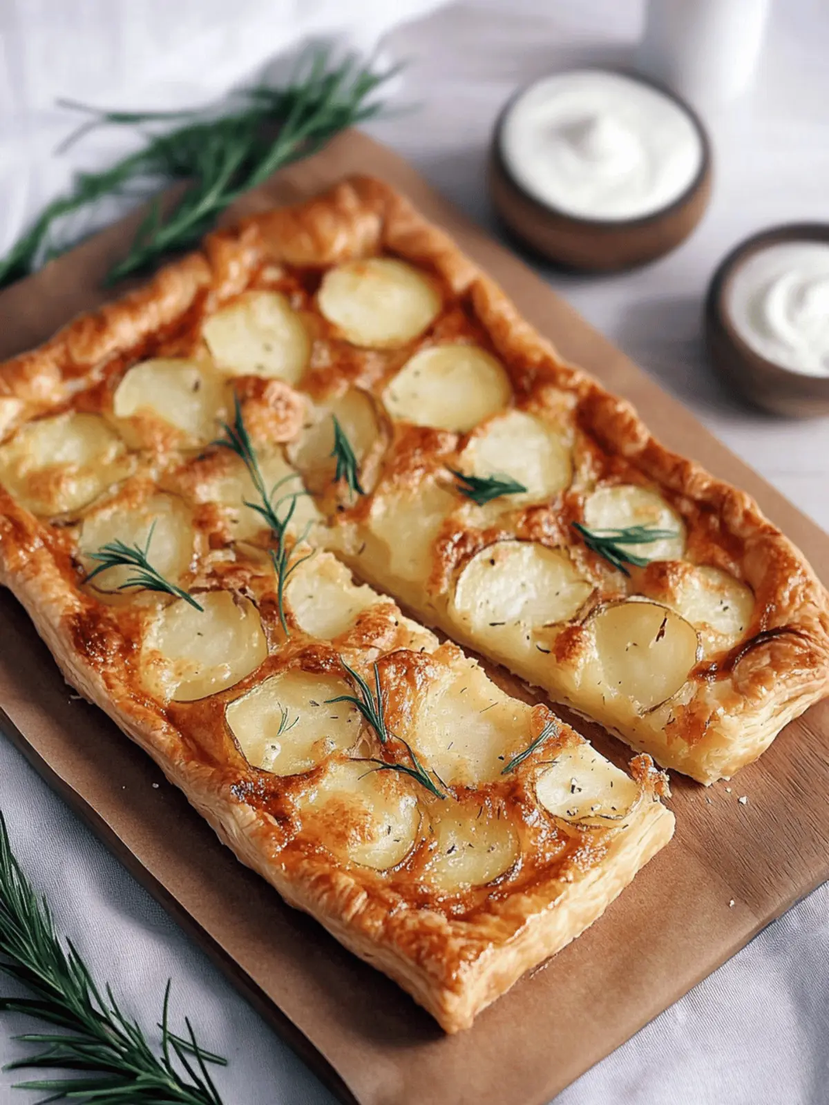 Savory Puff Pastry Potato Tart with Fresh Herb Twist 4 Puff Pastry Potato Tart