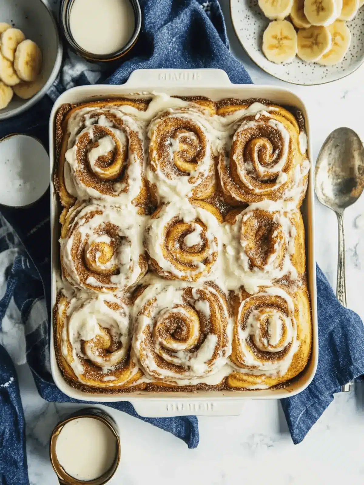 Irresistible Banana Bread Batter Cinnamon Buns Recipe 2 Banana Bread Batter Cinnamon Buns