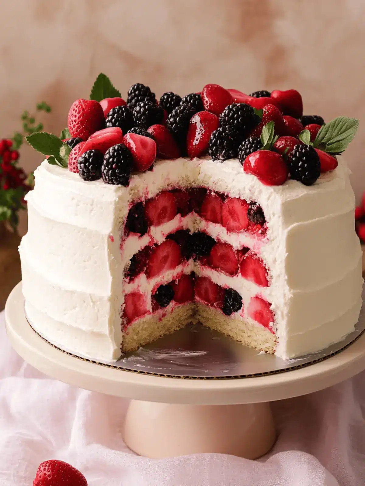 Delicious Berry Chantilly Cake That's Perfect for Summer Celebrations 5 Berry Chantilly Cake