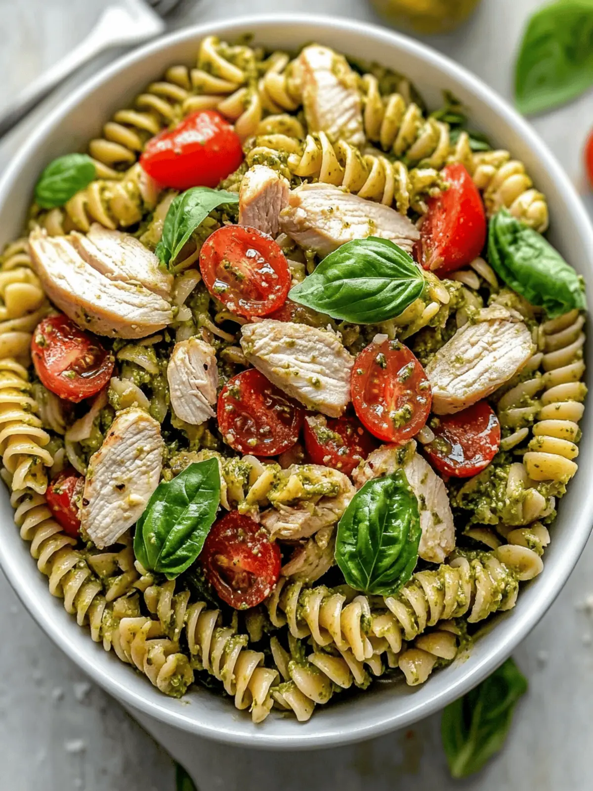 Easy Chicken Pesto Pasta Salad for a Quick Flavor Boost 4 Easy Chicken Pesto Pasta Salad