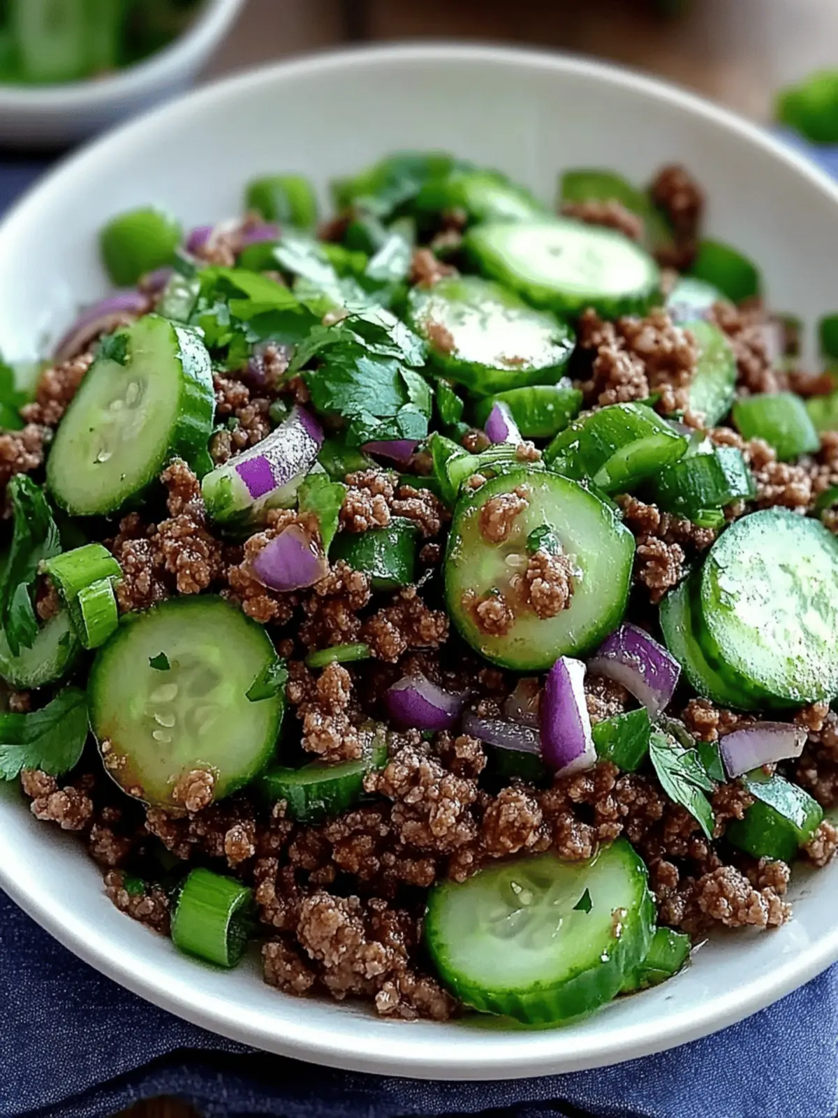Savory Spicy Korean Ground Beef with Crisp Cucumber Salad 5 Spicy Korean Ground Beef with Cucumber Salad