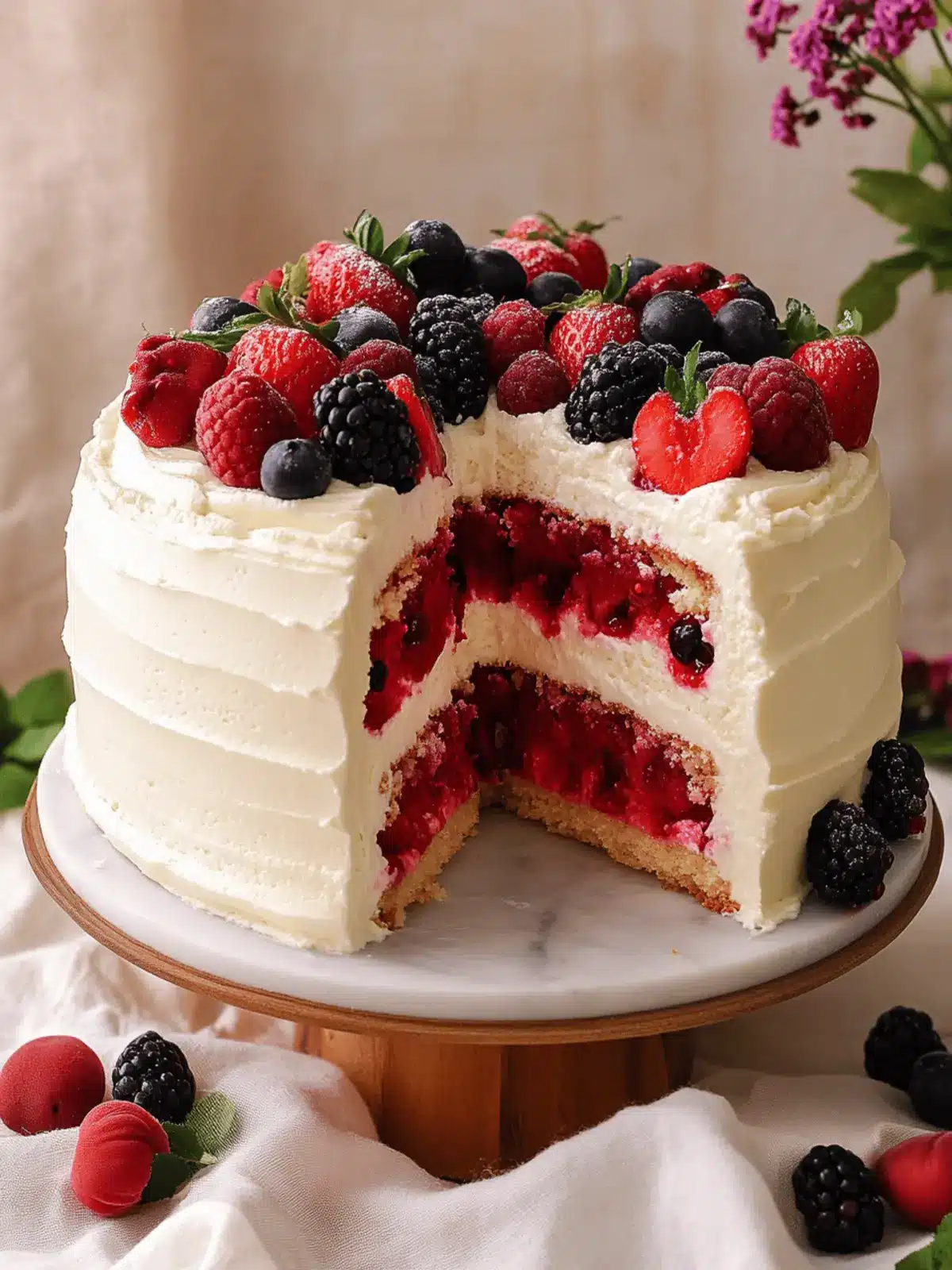 Delicious Berry Chantilly Cake That's Perfect for Summer Celebrations 4 Berry Chantilly Cake