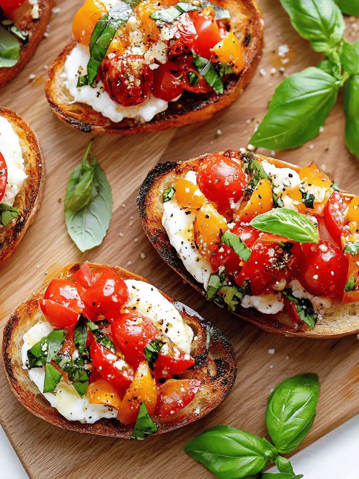 Savory Burrata Bruschetta: A Fresh Summer Delight 4 Burrata Bruschetta