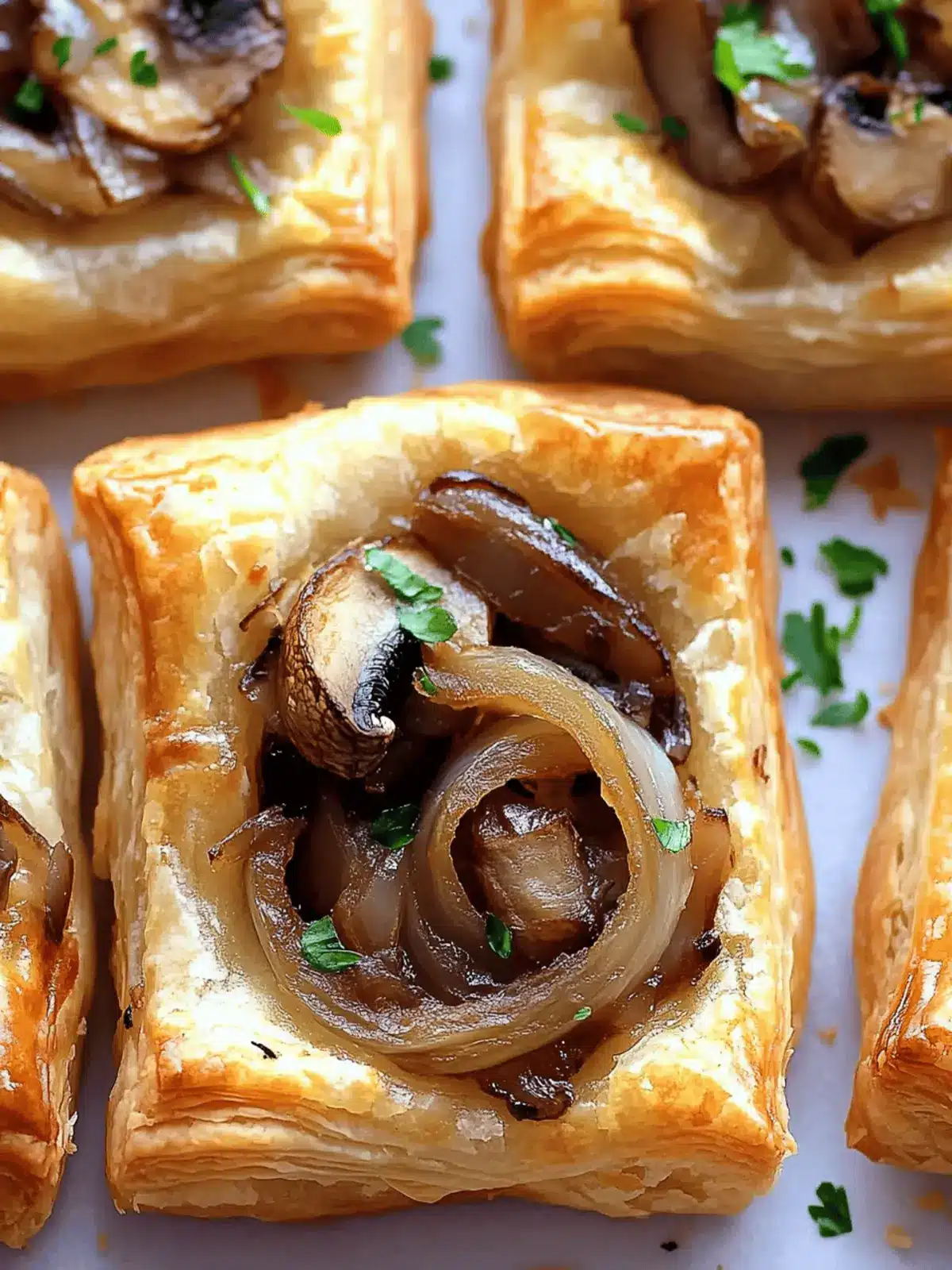 Delicious Caramelized Onion Puff Pastry Bites with Gruyere Magic 3 Caramelized Onion Puff Pastry Bites with Gruyere and Mushrooms