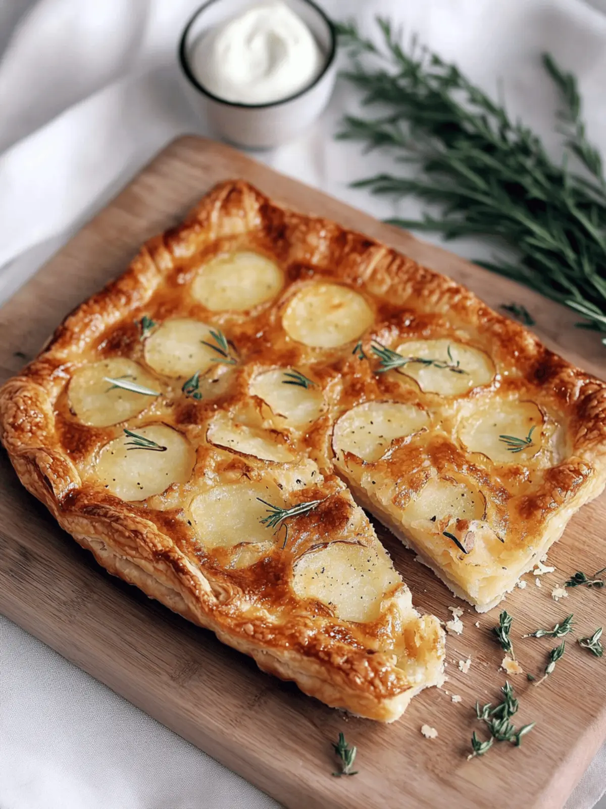 Savory Puff Pastry Potato Tart with Fresh Herb Twist 2 Puff Pastry Potato Tart