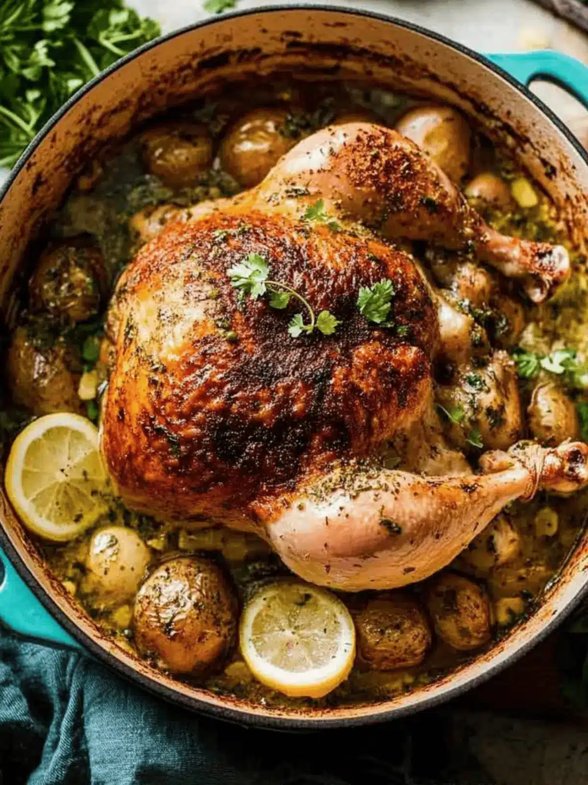 Lemon Herb Pot Roast Chicken: A Creamy Comfort Feast 3 Lemon Herb Pot Roast Chicken
