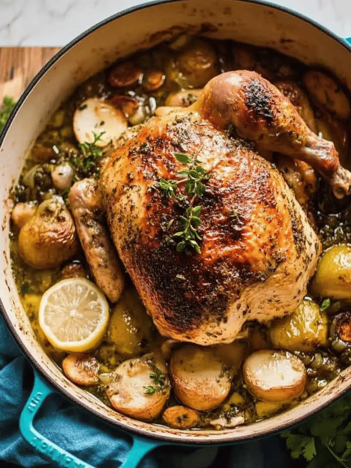 Lemon Herb Pot Roast Chicken: A Creamy Comfort Feast 4 Lemon Herb Pot Roast Chicken