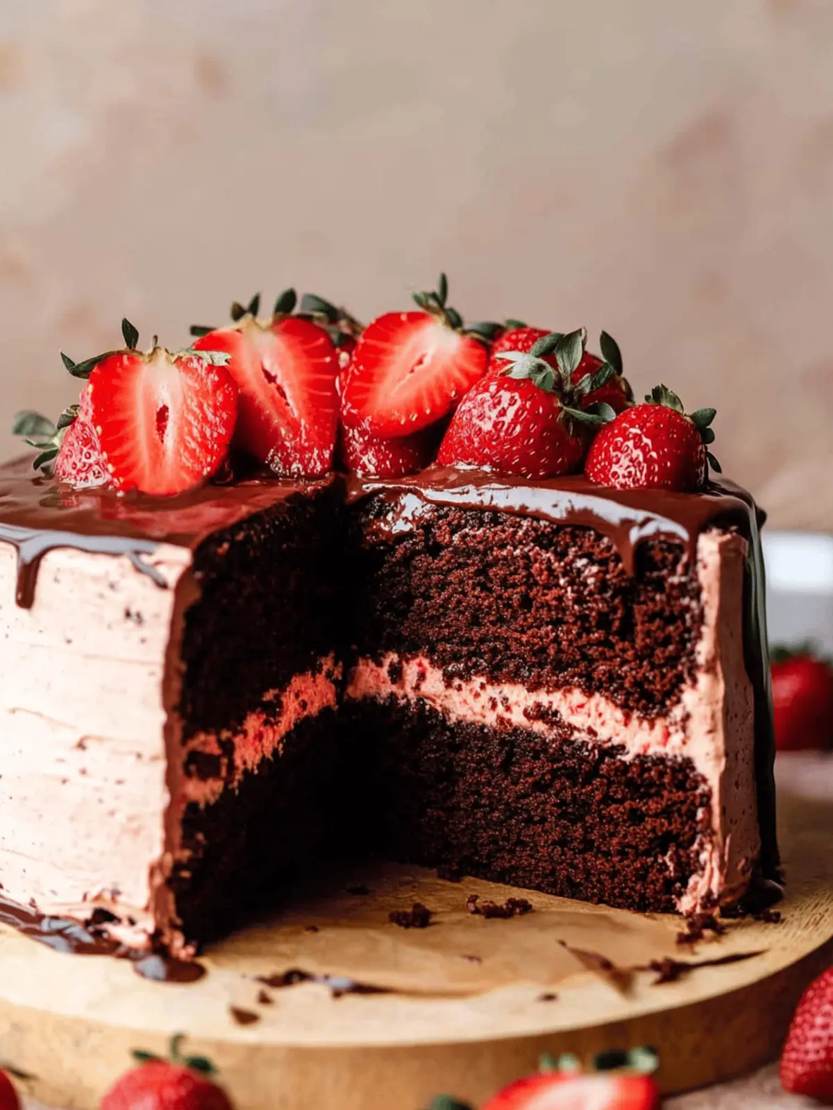 Decadent Chocolate Strawberry Cake for Your Sweet Celebrations 2 Chocolate Strawberry Cake