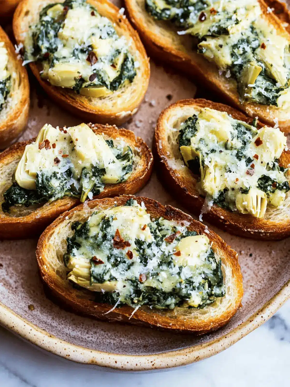 Spinach-Artichoke Crostini: Guilt-Free Party Pleaser 4 Spinach-Artichoke Crostini