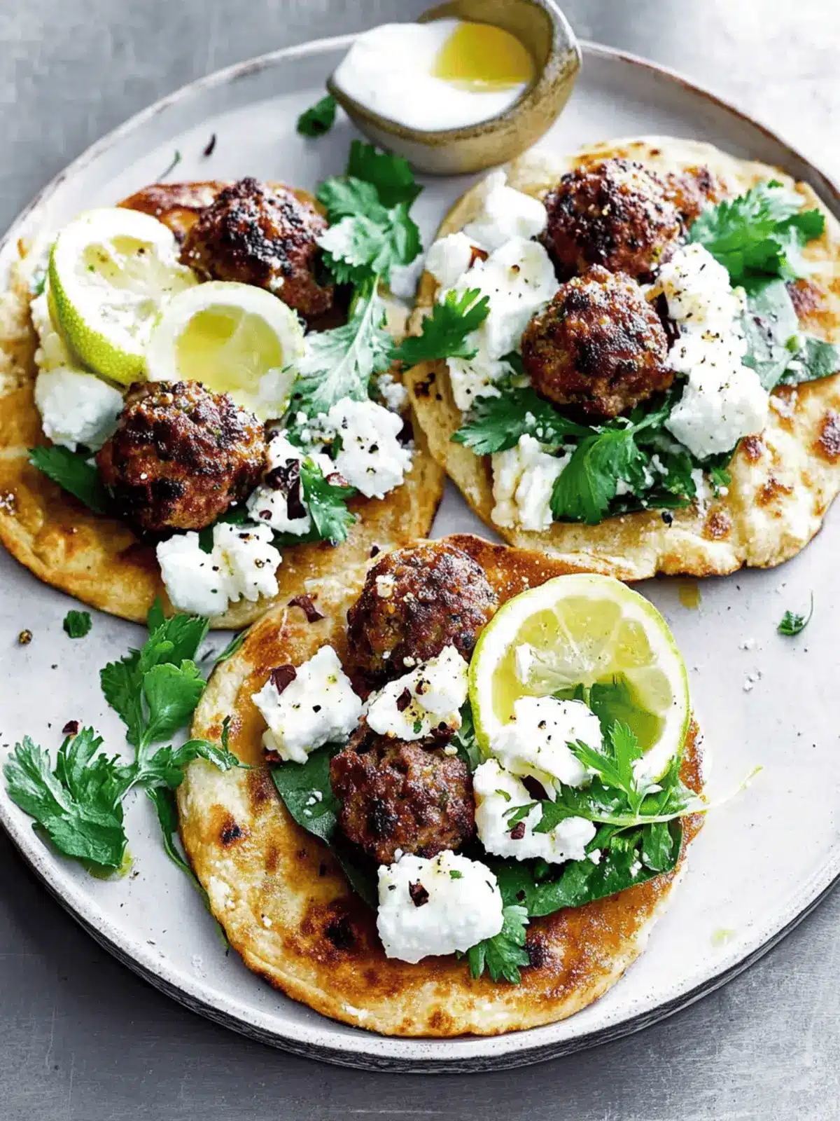 Lamb And Feta Meatball Flatbreads: A Flavor Adventure Awaits 4 Lamb And Feta Meatball Flatbreads