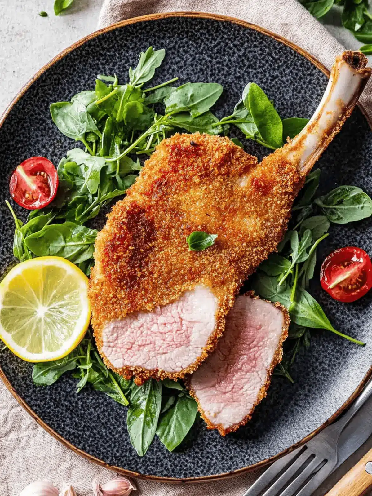 Irresistible Bone-In Veal Milanese for Date Night Delight 4 Bone-In Veal Milanese (Cotoletta alla Milanese)