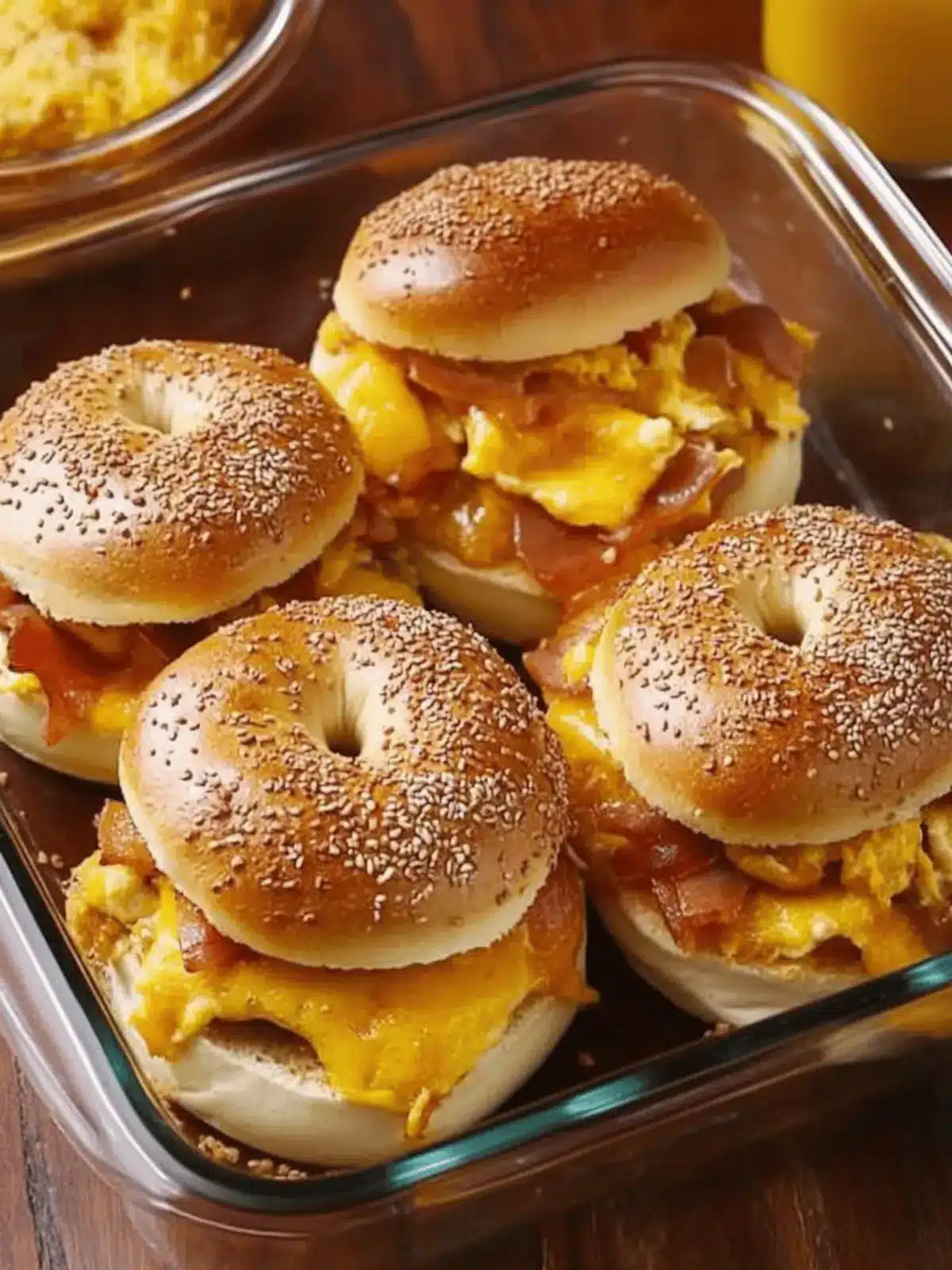 Savory Bagel Breakfast Sliders Perfect for Quick Mornings 2 Bagel Breakfast Sliders