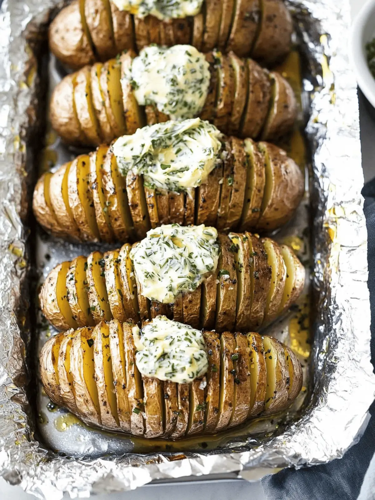 Grilled Hasselback Potatoes with Chive Butter: Grilling Bliss 2 Grilled Hasselback Potatoes with Chive Butter