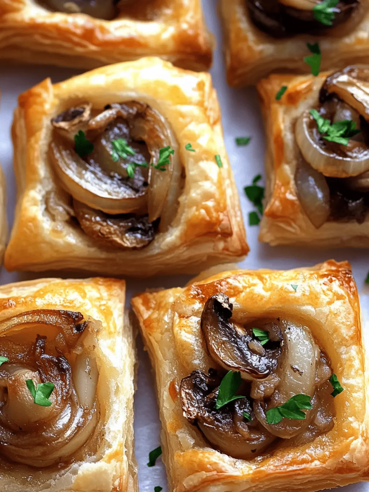 Delicious Caramelized Onion Puff Pastry Bites with Gruyere Magic 4 Caramelized Onion Puff Pastry Bites with Gruyere and Mushrooms