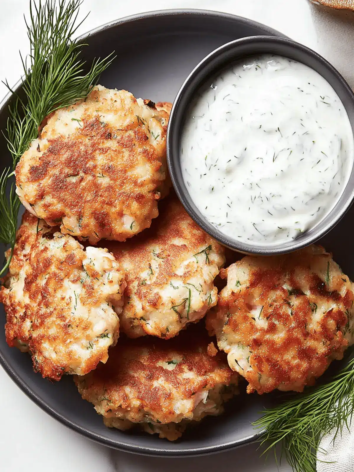 Delicious Salmon Croquettes with Dill Sauce for Easy Dinners 3 Salmon Croquettes With Dill Sauce