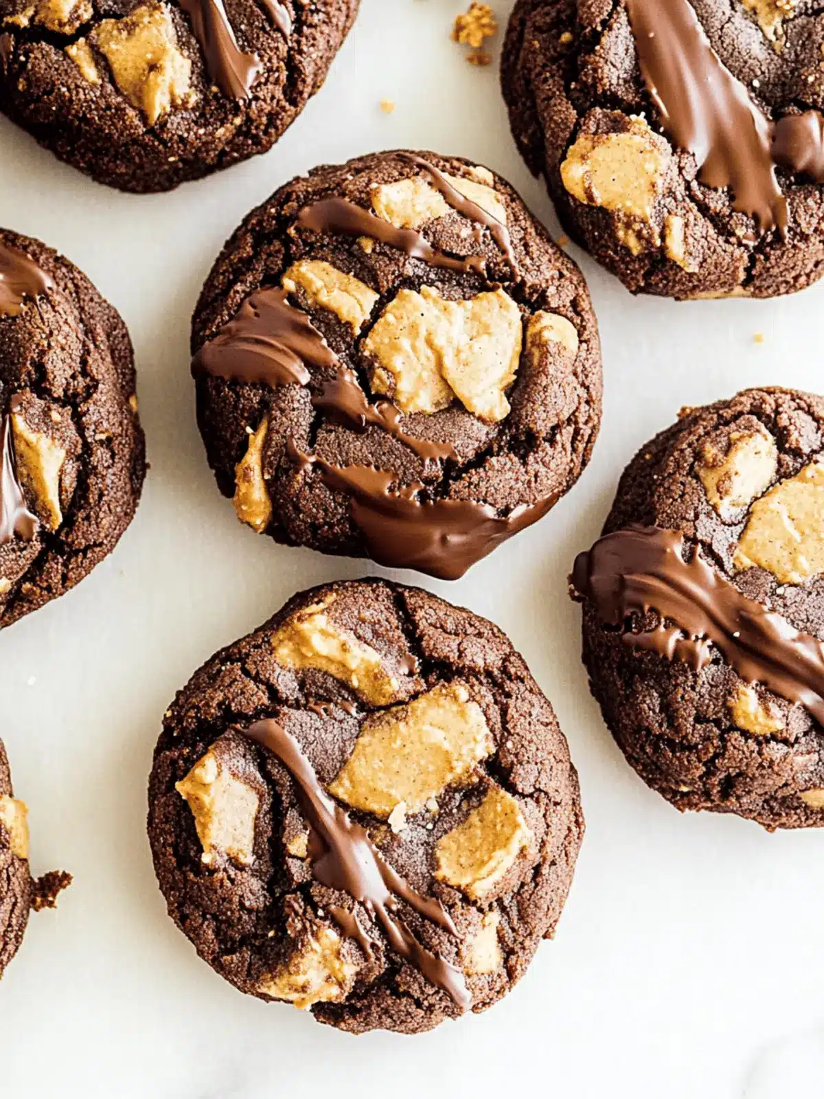 Indulge in Fudgy Triple Chocolate Peanut Butter Cookies 5 Triple Chocolate Peanut Butter Cookies