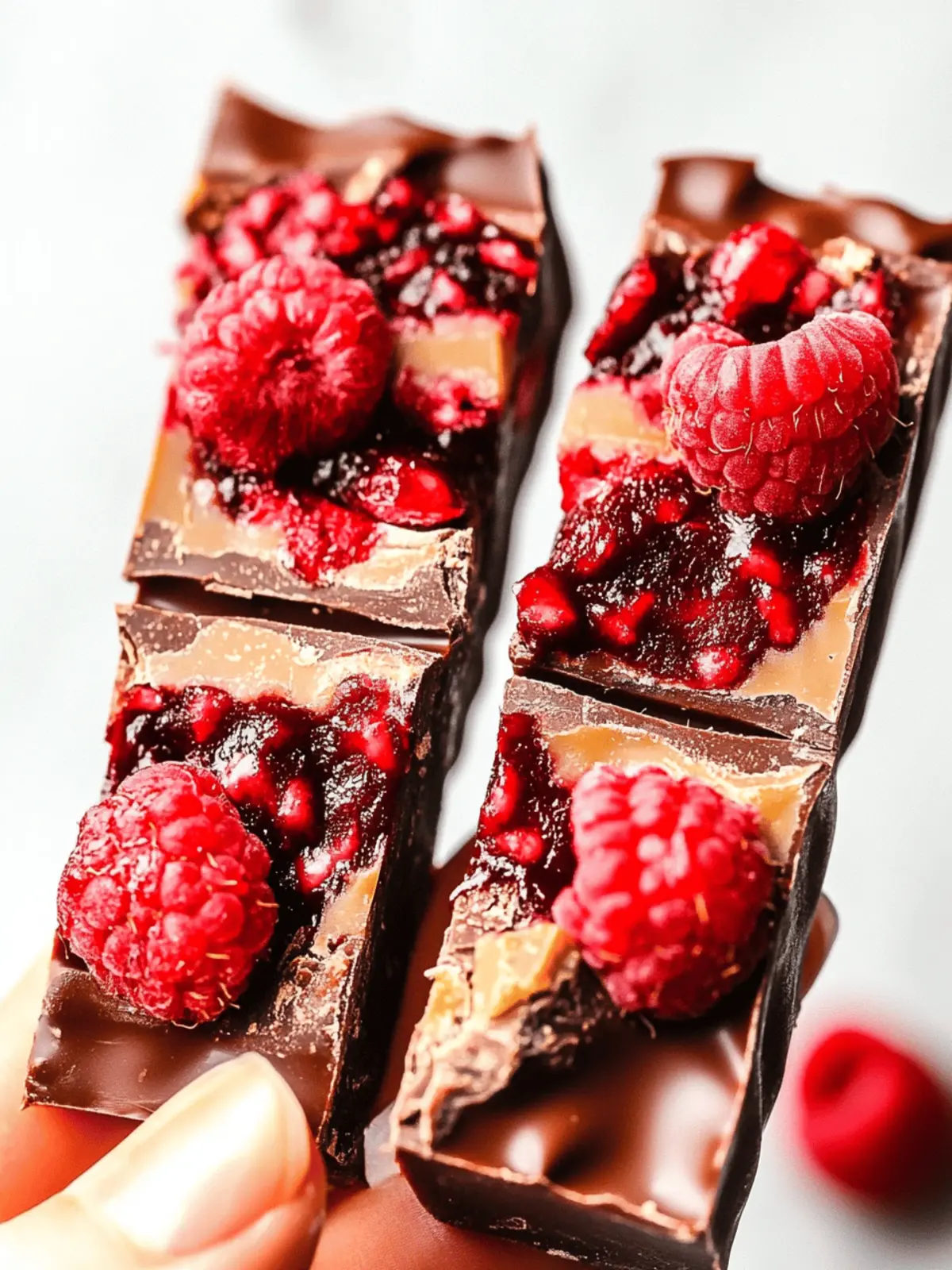 Easy Raspberry Chocolate Bar (3 Ingredients) for Guilt-Free Indulgence 4 Raspberry Chocolate Bar (3 Ingredients)