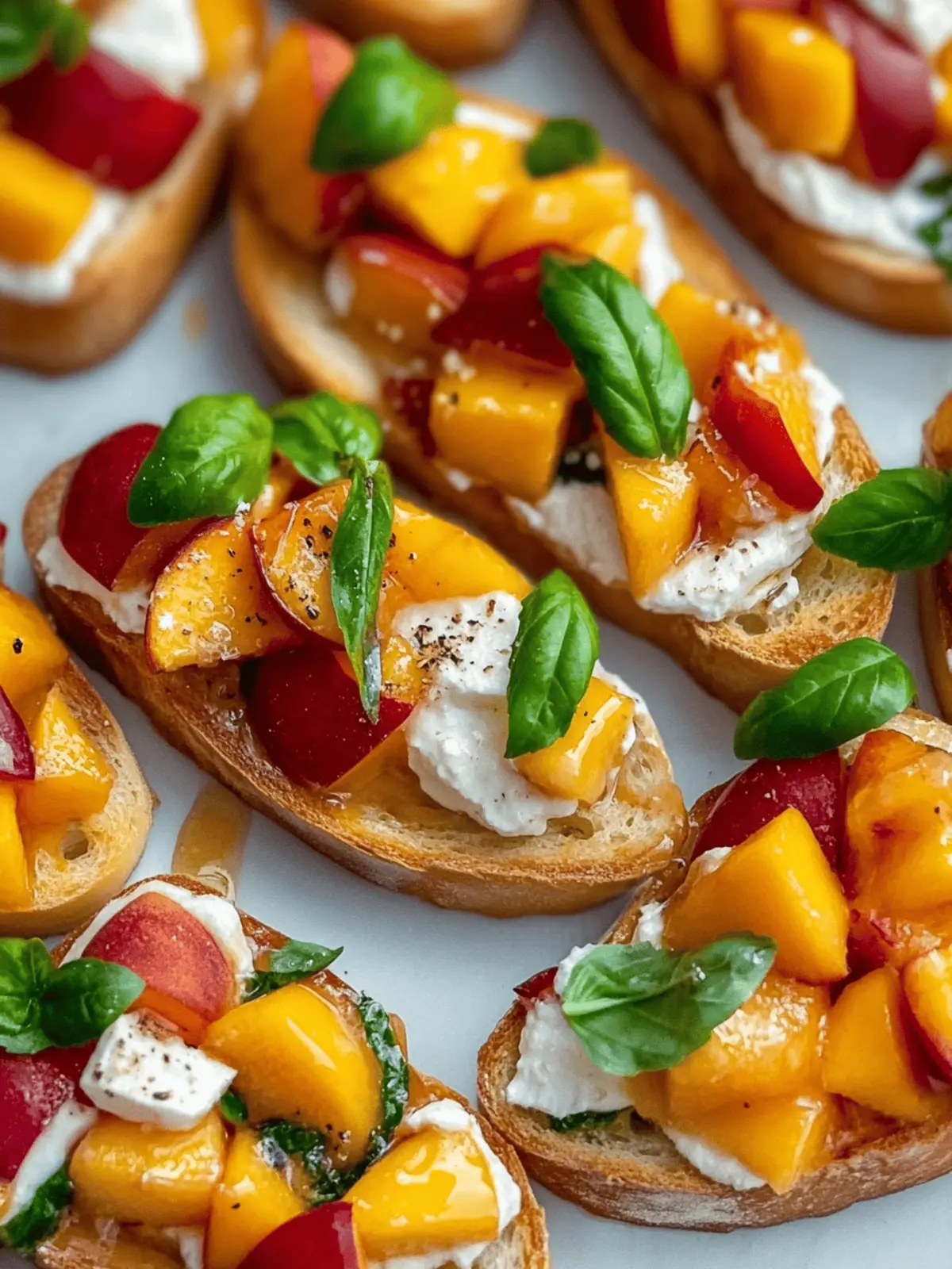 Sun-Kissed Peach Bruschetta: Summer's Favorite Appetizer 3 Sun-Kissed Peach Bruschetta