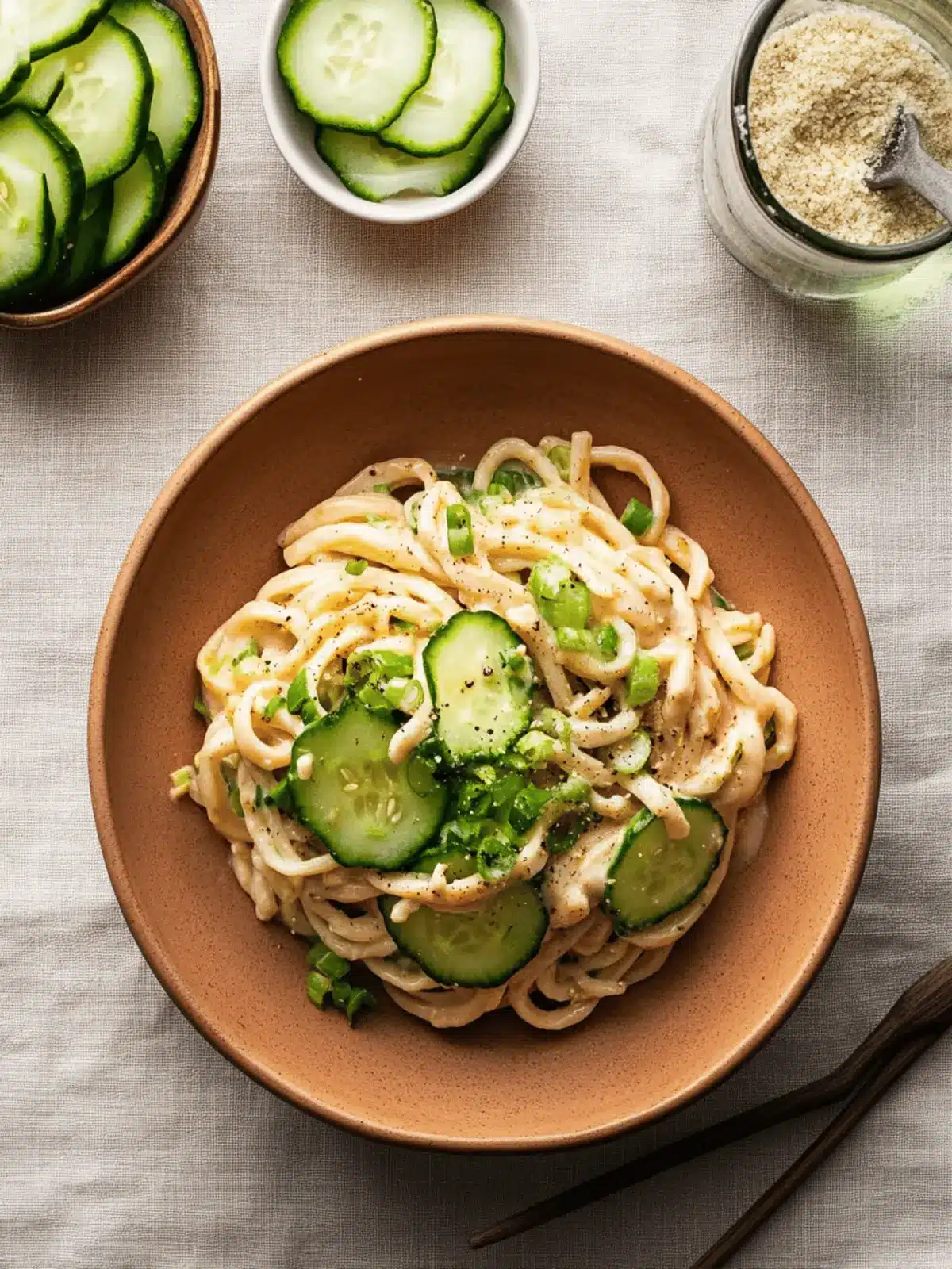Chill Out with Cold Tahini Noodles and Crisp Cucumbers 2 Cold Tahini Noodles with Cucumbers