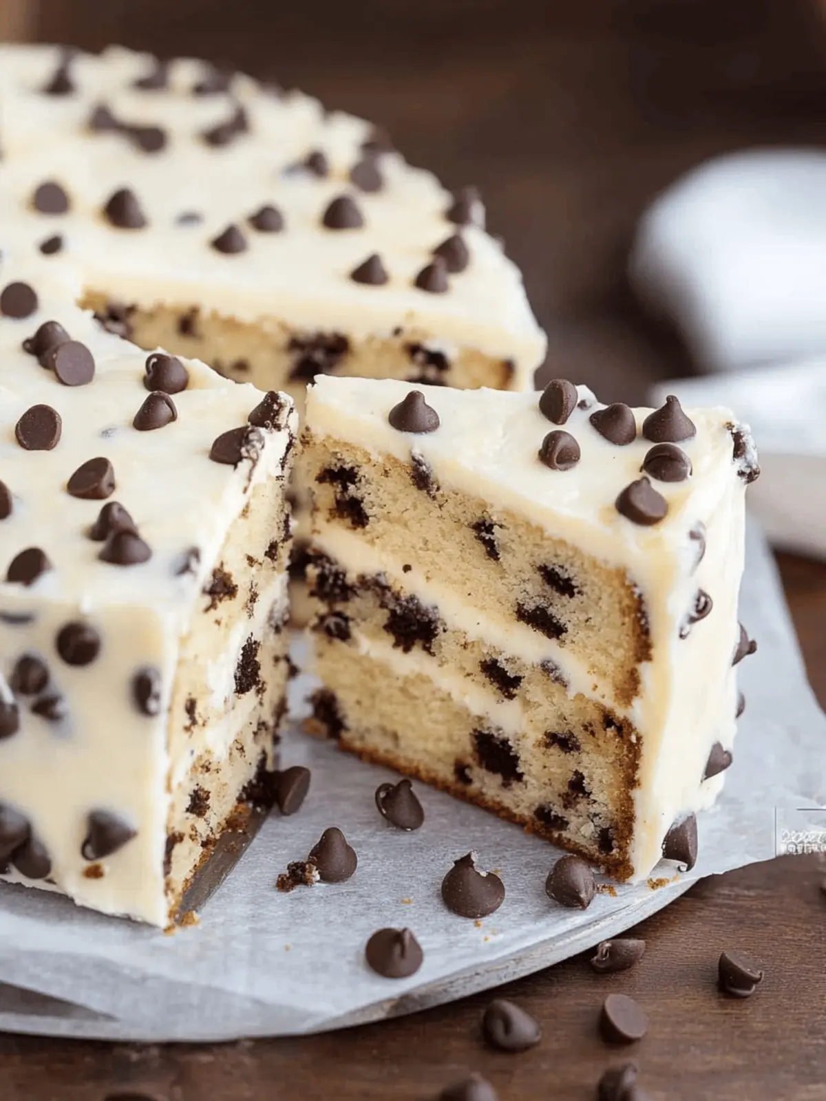 Deliciously Moist Chocolate Chip Cake with Creamy Frosting 2 Chocolate Chip Cake