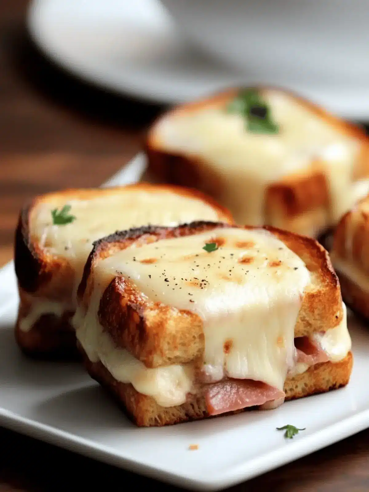Mini Croque Monsieurs: The Ultimate Bite-Sized Comfort Food 4 Mini Croque Monsieurs