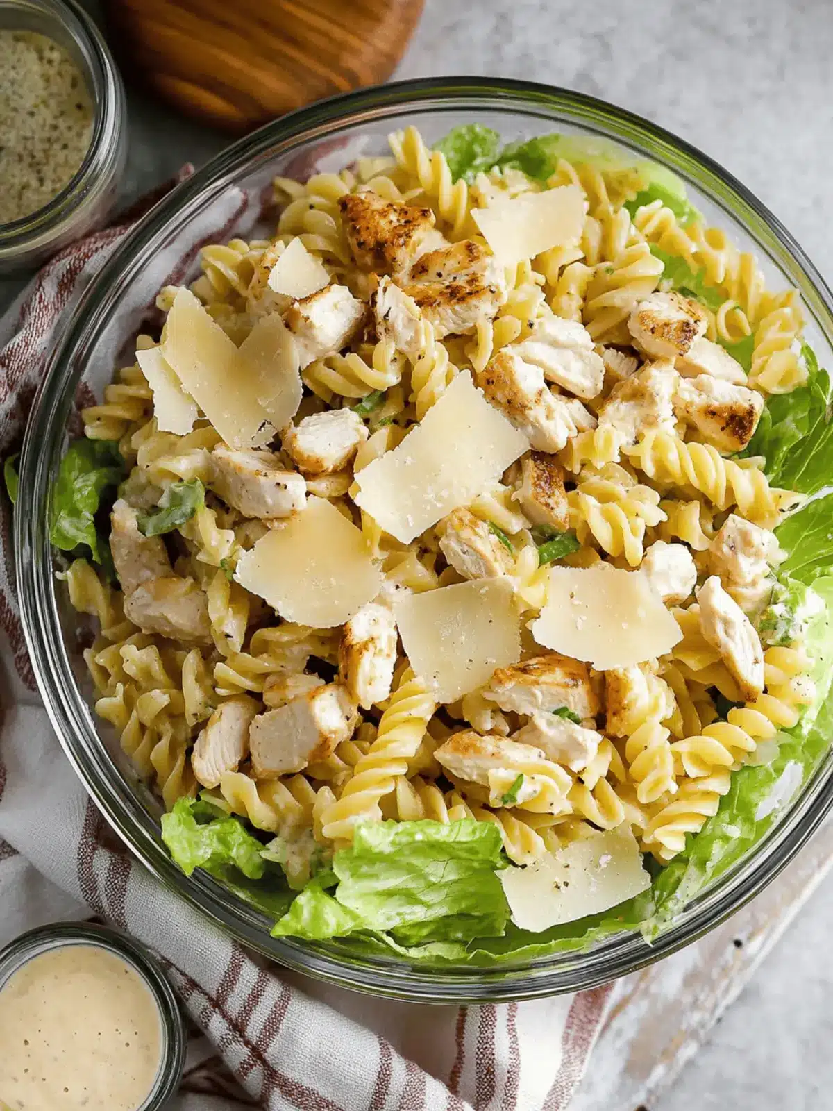 Delicious Chicken Caesar Pasta Salad with Easy Homemade Dressing 5 Chicken Caesar Pasta Salad with Easy Homemade Dressing