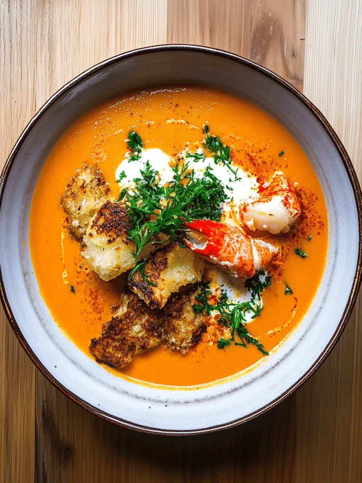 Savory Lobster Bisque Recipe by Dennis Prescott You’ll Love 3 Lobster Bisque - Dennis Prescott