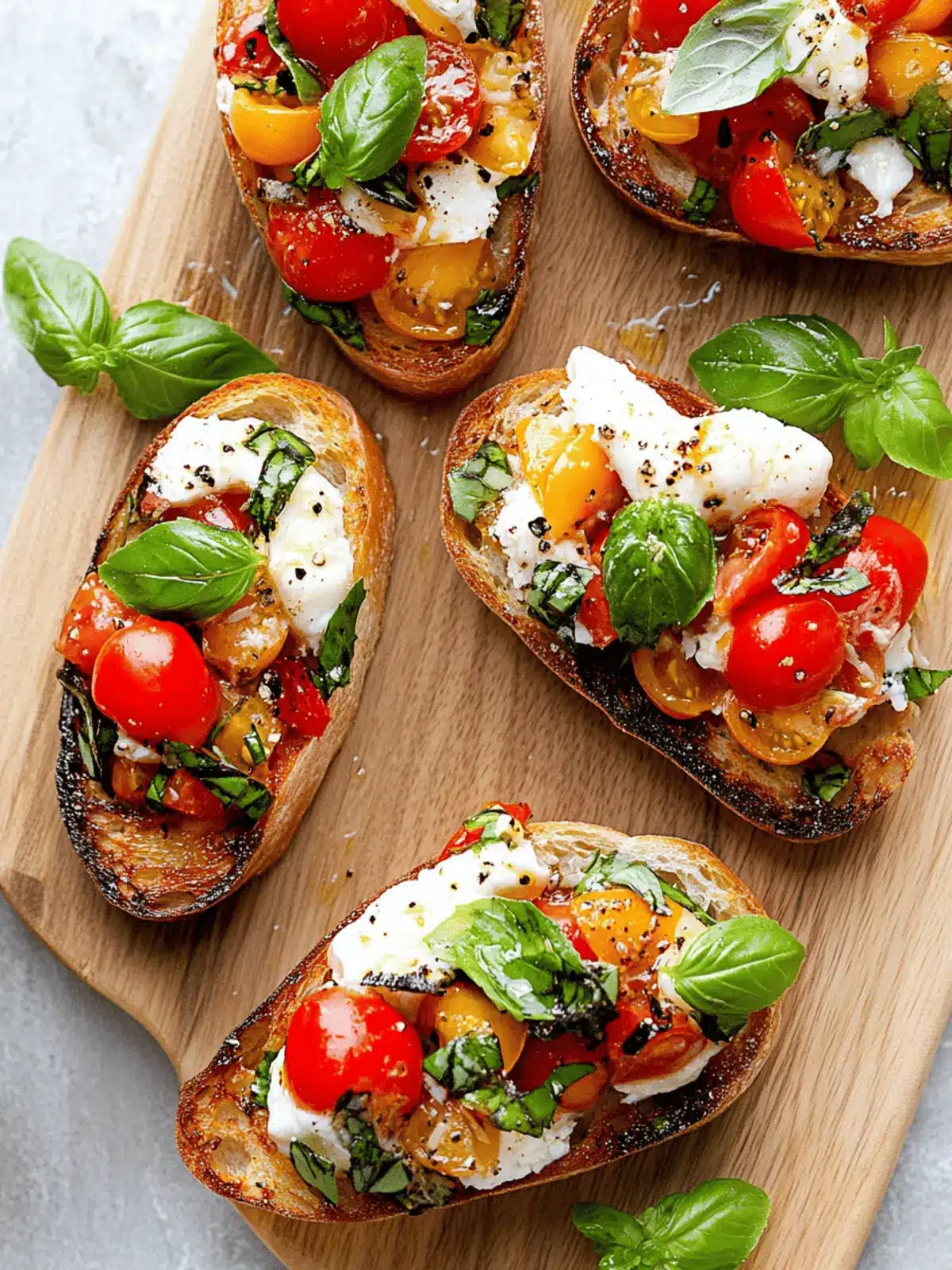 Savory Burrata Bruschetta: A Fresh Summer Delight 2 Burrata Bruschetta