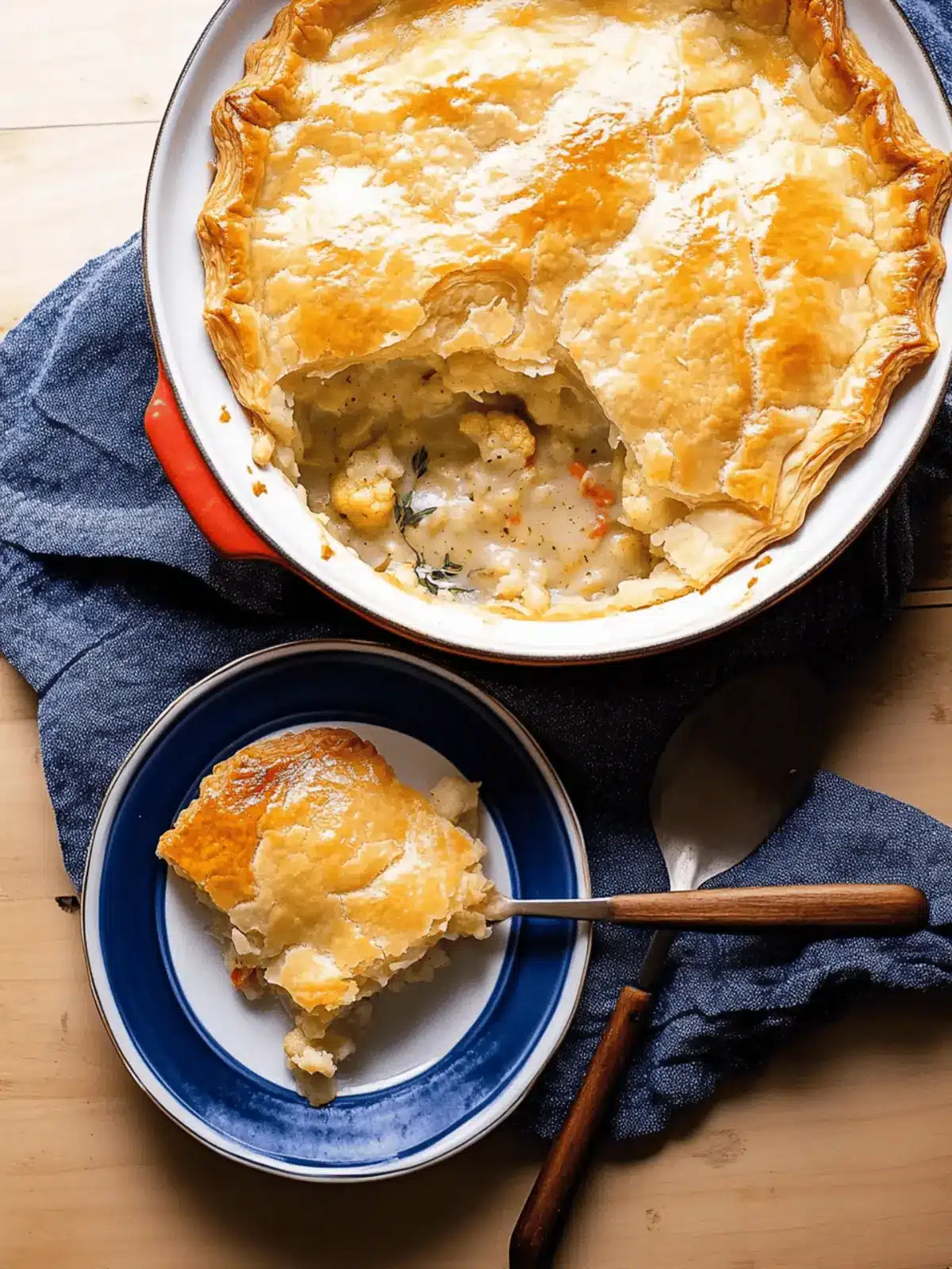 Heavenly Cauliflower Pot Pie with Puff Pastry Delight 5 Cauliflower Pot Pie with Puff Pastry