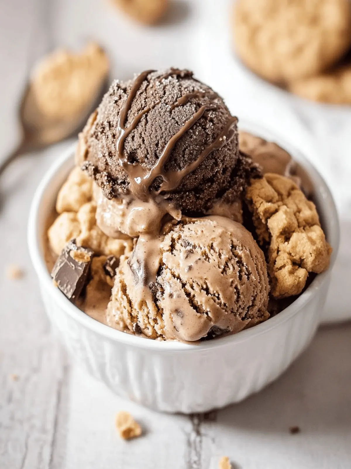 No Churn Chocolate Peanut Butter Cookie Ice Cream Bliss 3 No Churn Chocolate Peanut Butter Cookie Ice Cream