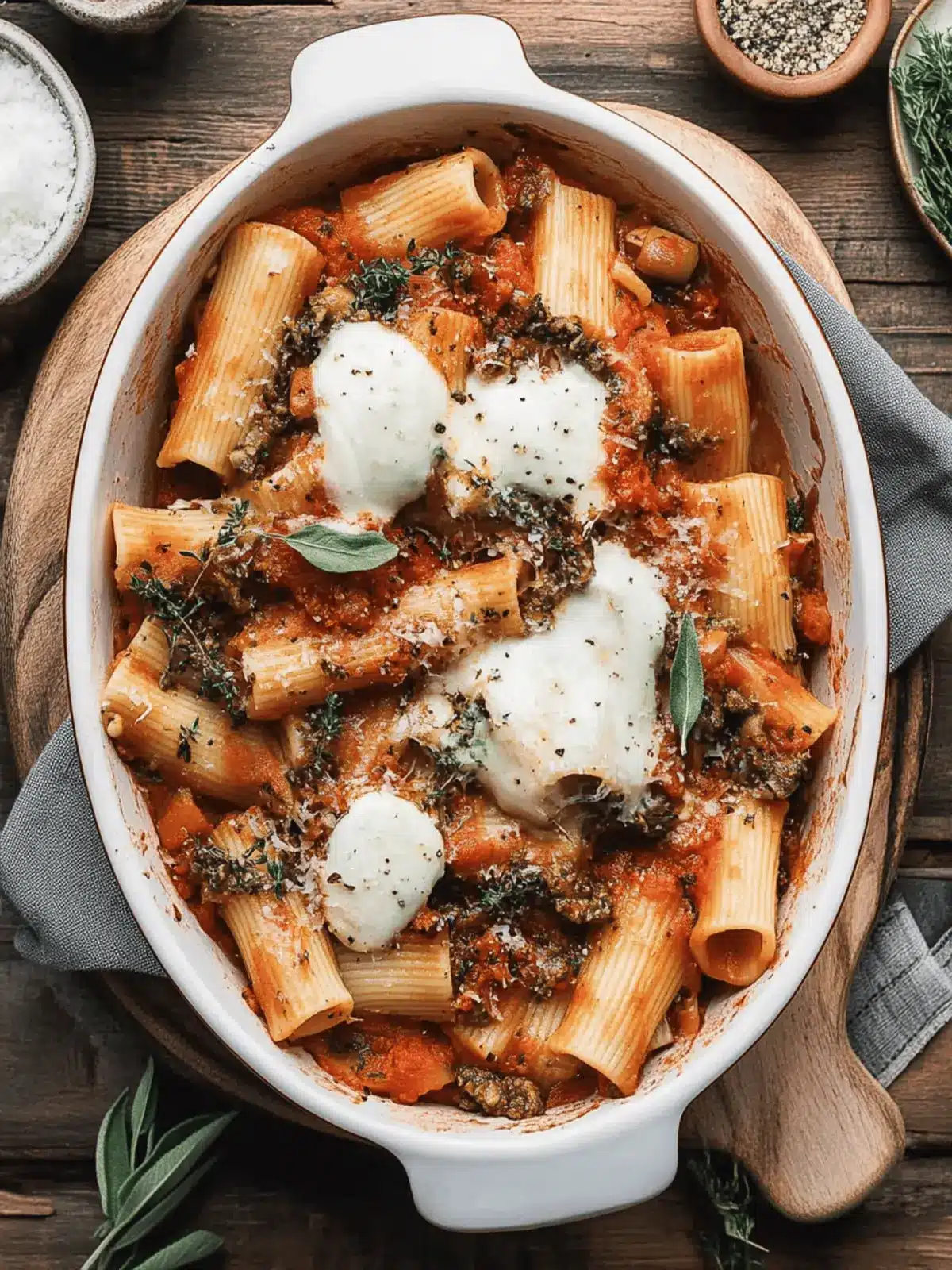 Spicy Rigatoni Bake with Sausage and Melty Mozzarella Delight 5 Spicy Rigatoni