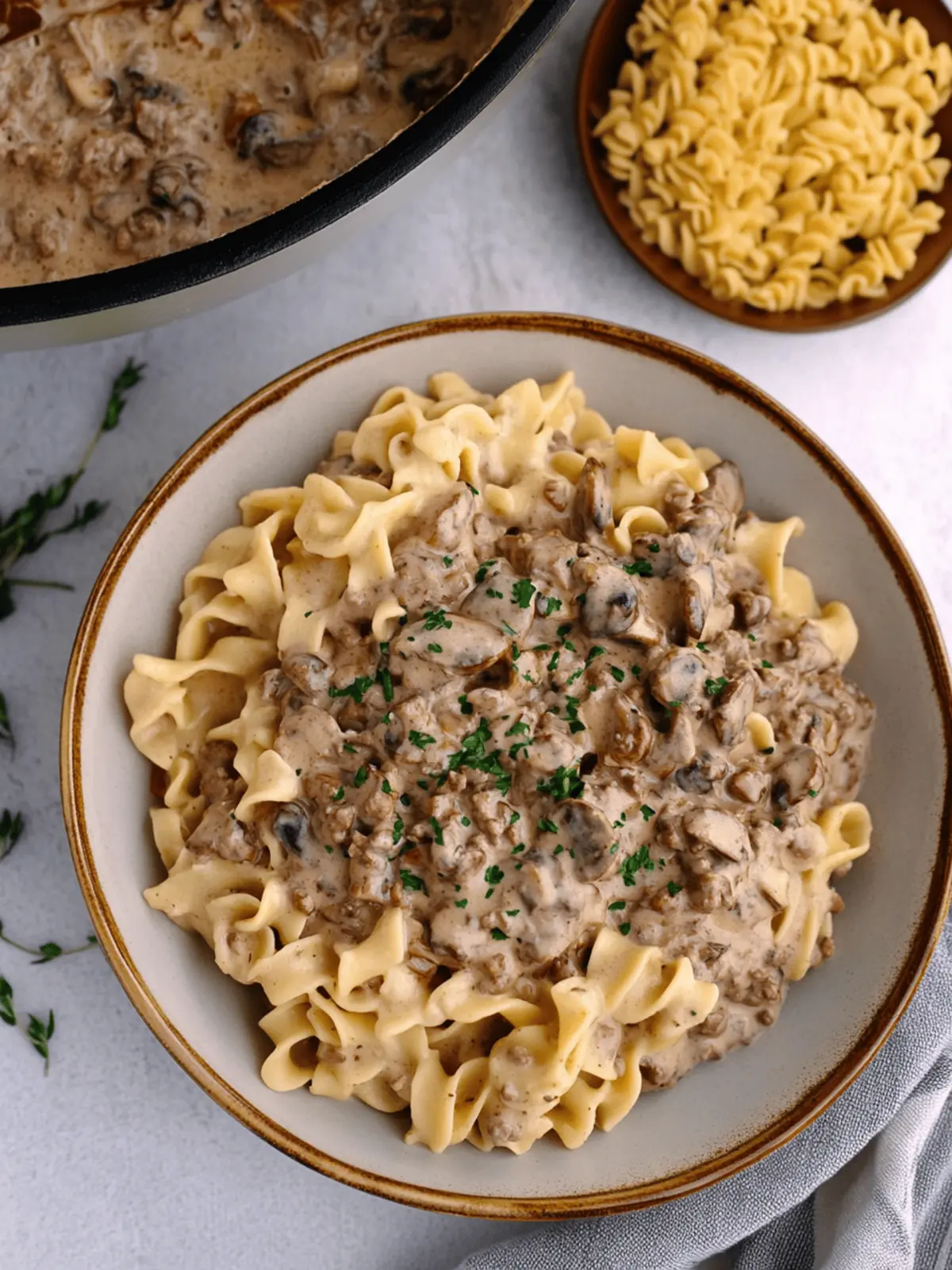 Savory Ground Beef Stroganoff Without Cream of Mushroom Soup 3 Ground Beef Stroganoff (without Cream of Mushroom Soup)