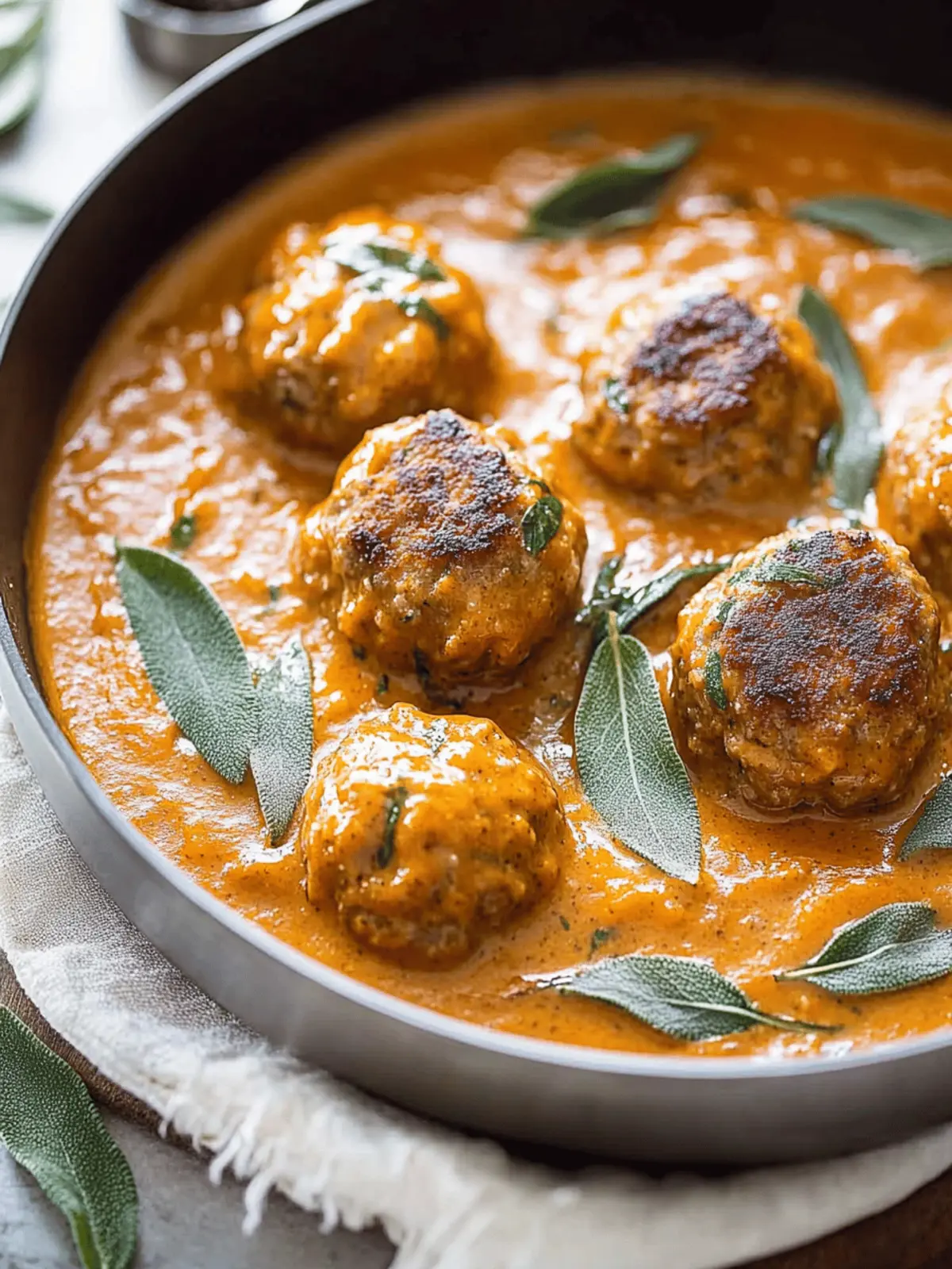 Turkey Meatballs in Pumpkin Sage Sauce for Cozy Nights 3 Turkey Meatballs in Pumpkin Sage Sauce