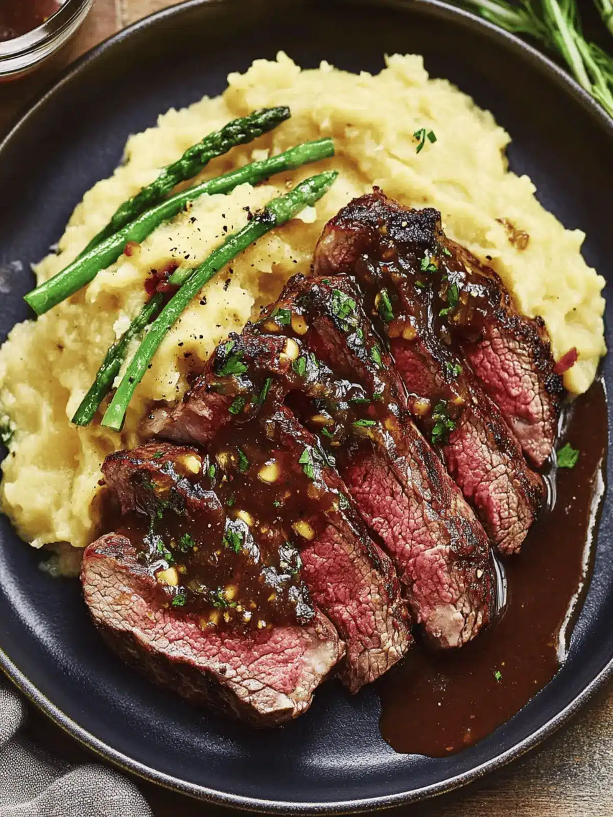 Ribeye and Roasted Garlic Pan Sauce for a Gourmet Dinner 2 Ribeye and Roasted Garlic Pan Sauce