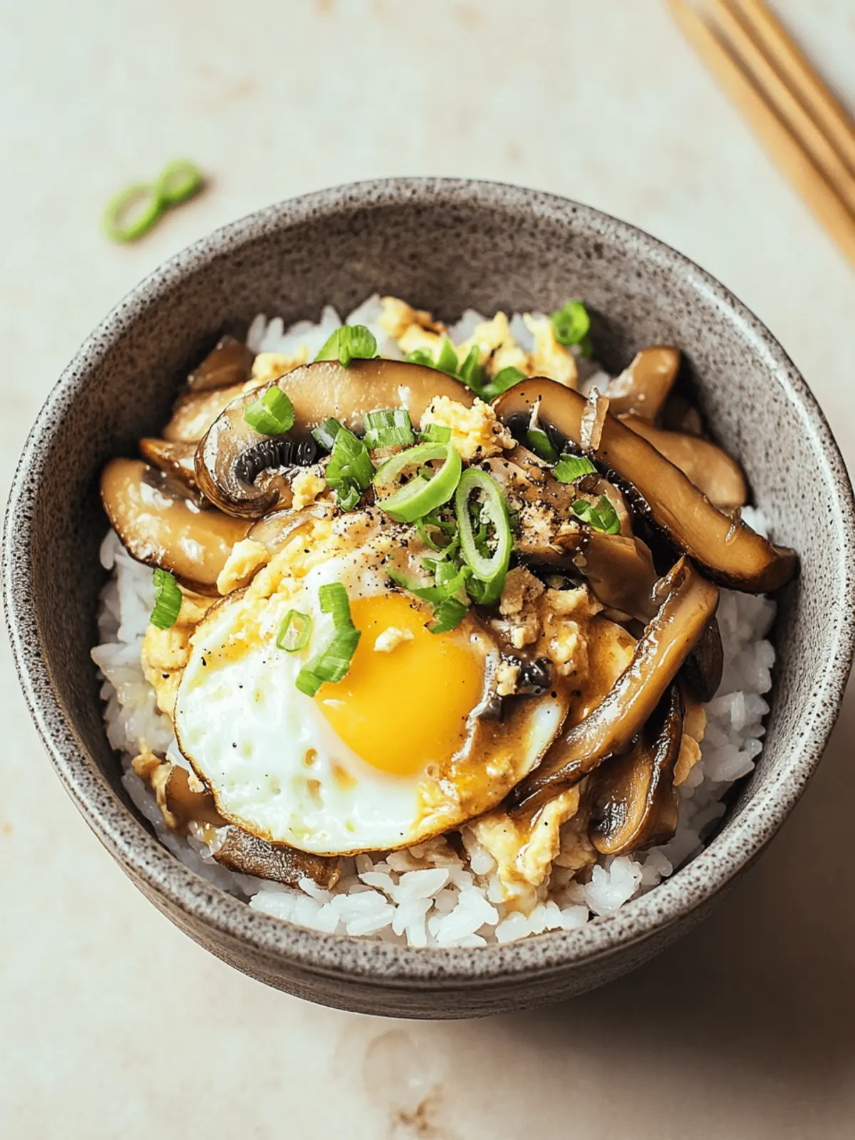 Mushroom and Egg Rice Bowl: Quick, Hearty Comfort Food Delight 5 Mushroom and Egg Rice Bowl