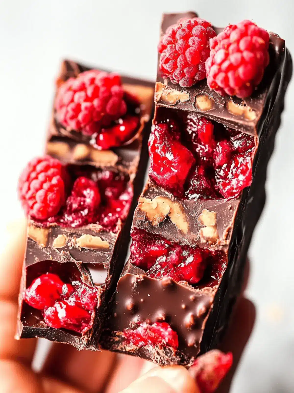 Easy Raspberry Chocolate Bar (3 Ingredients) for Guilt-Free Indulgence 2 Raspberry Chocolate Bar (3 Ingredients)