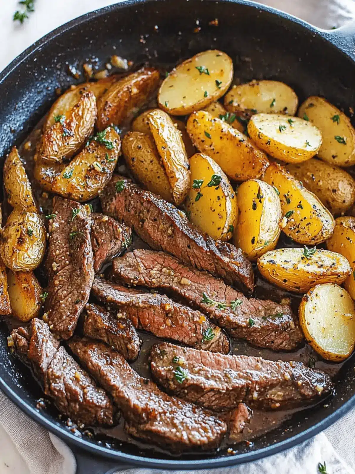 Savory Garlic Butter Steak and Potatoes Skillet Delight 5 Garlic Butter Steak and Potatoes Skillet