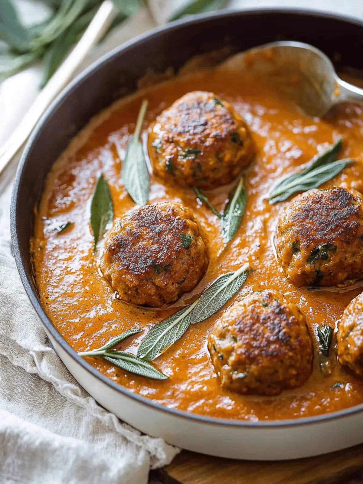 Turkey Meatballs in Pumpkin Sage Sauce for Cozy Fall Nights 5 Turkey Meatballs in Pumpkin Sage Sauce