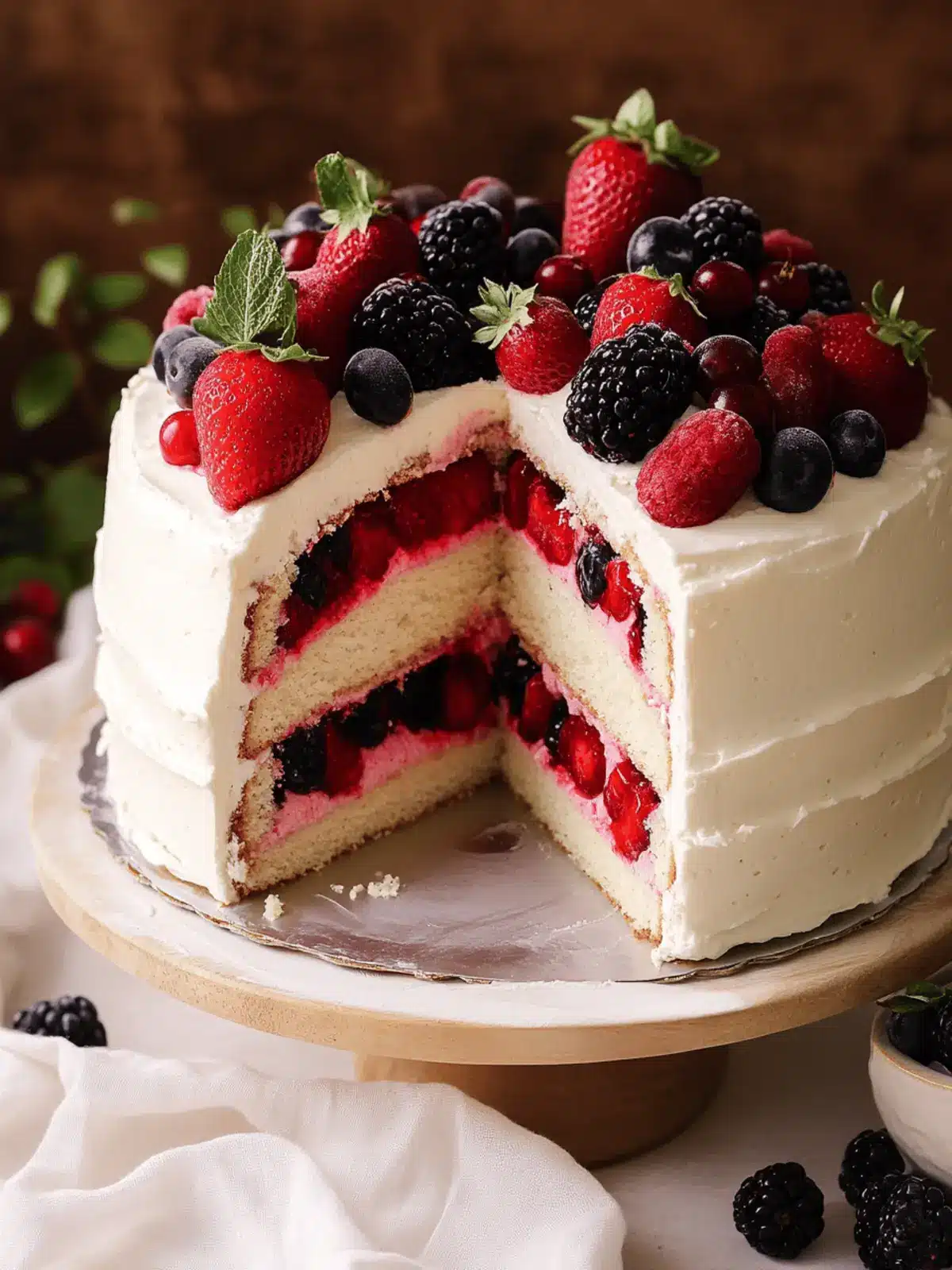 Delicious Berry Chantilly Cake That's Perfect for Summer Celebrations 3 Berry Chantilly Cake