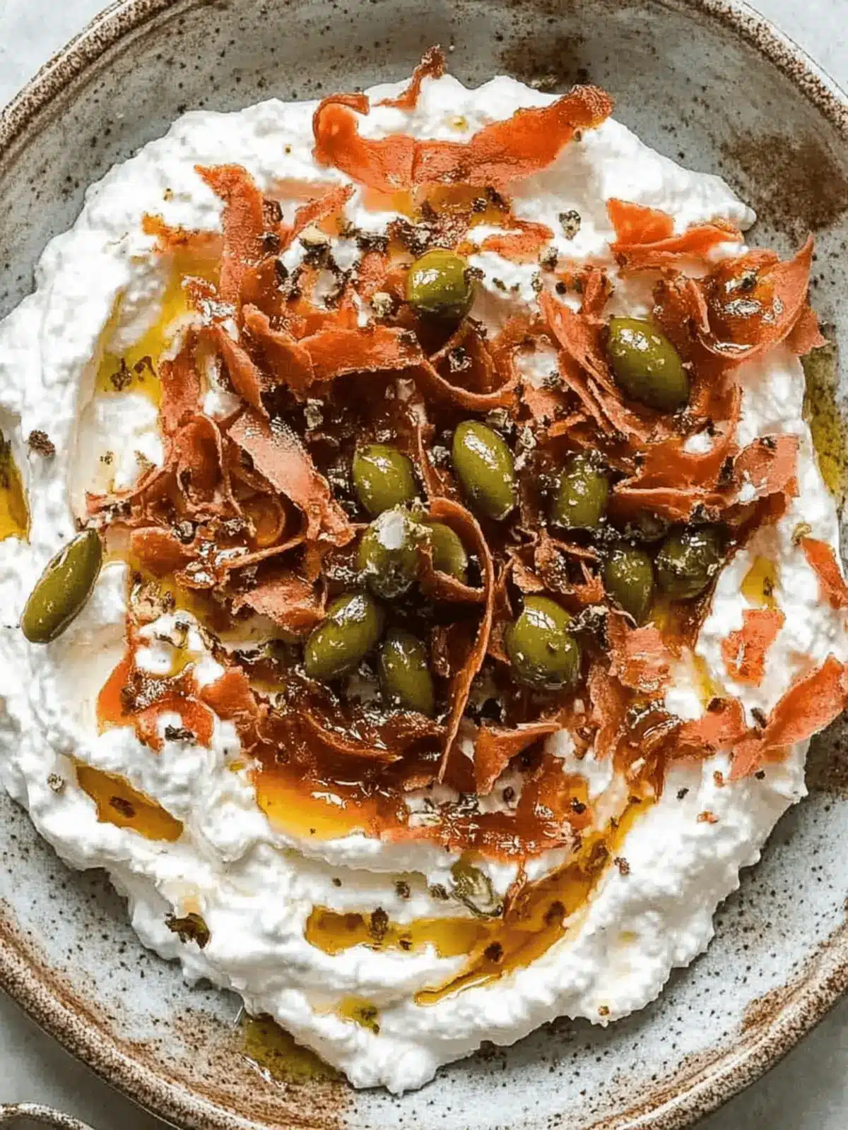 Whipped Ricotta and Crispy Hot Honey Mortadella Dip Delight 2 Whipped Ricotta and Crispy Hot Honey Mortadella Dip