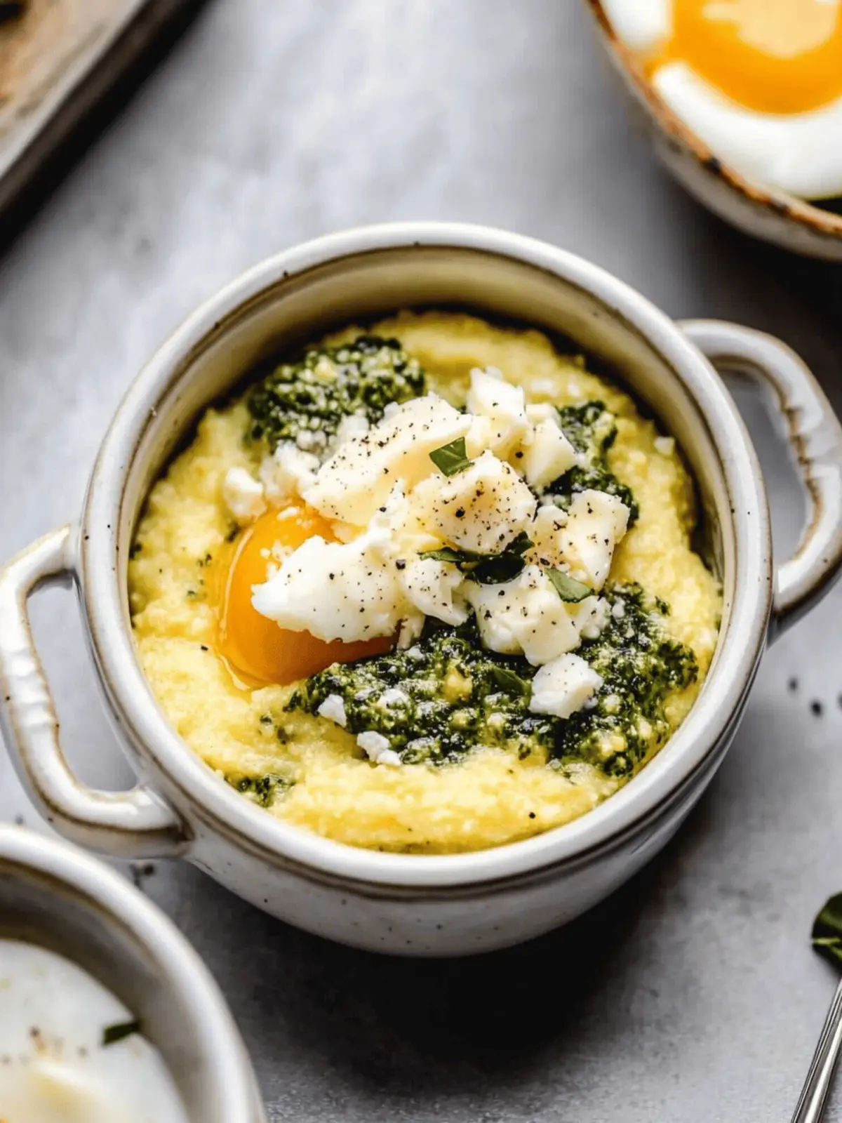 Creamy Breakfast Polenta with Pesto & Eggs for a Cozy Brunch 4 Creamy Breakfast Polenta with Pesto & Eggs