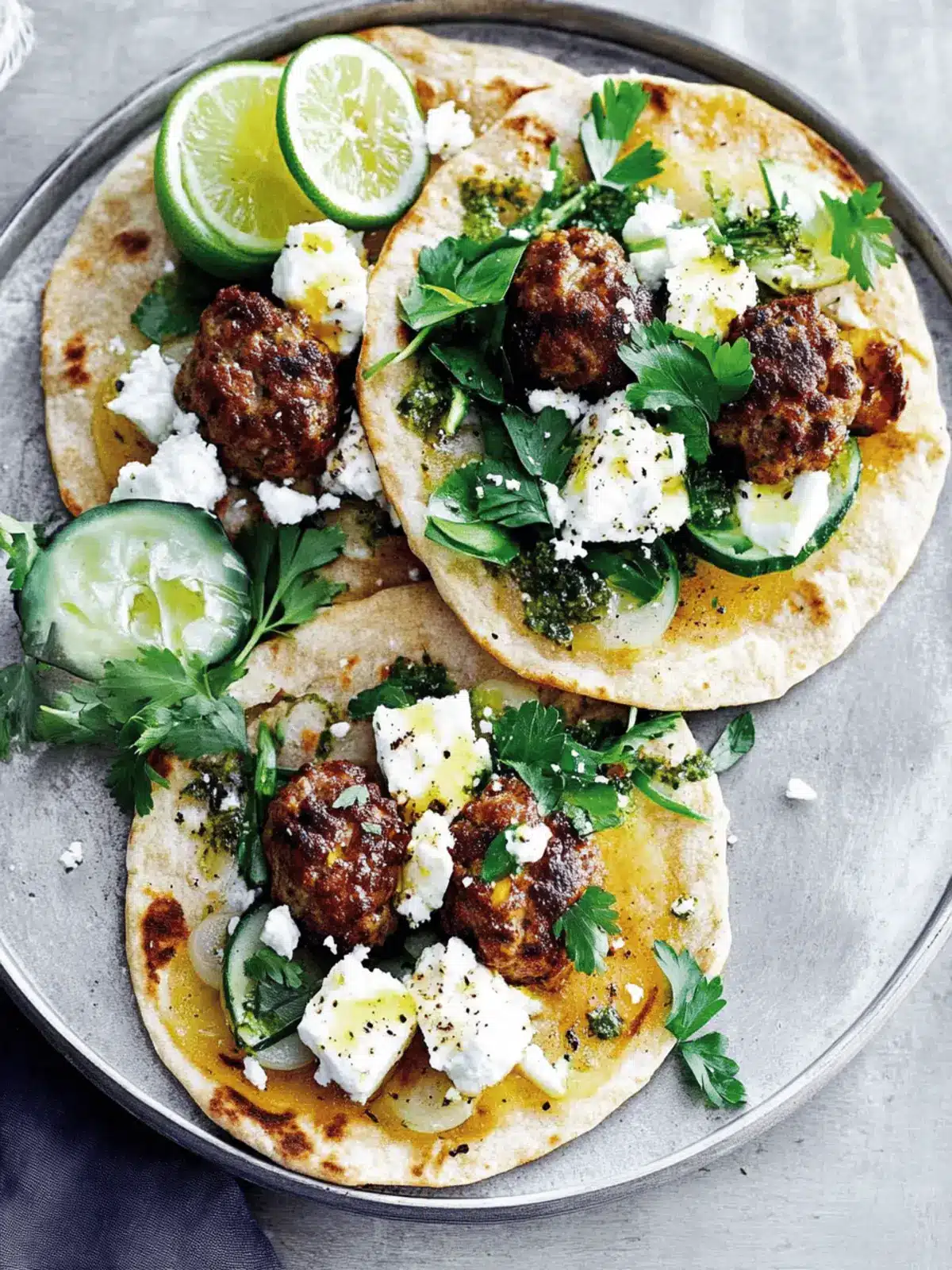 Lamb And Feta Meatball Flatbreads: A Flavor Adventure Awaits 5 Lamb And Feta Meatball Flatbreads