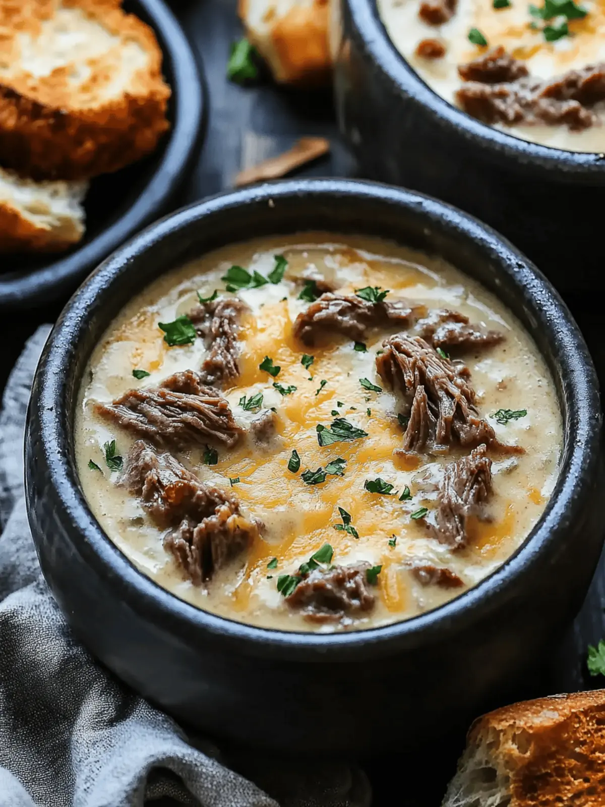Hearty Creamy Philly Cheese Steak Soup for Cozy Nights 2 Creamy Philly Cheese Steak Soup