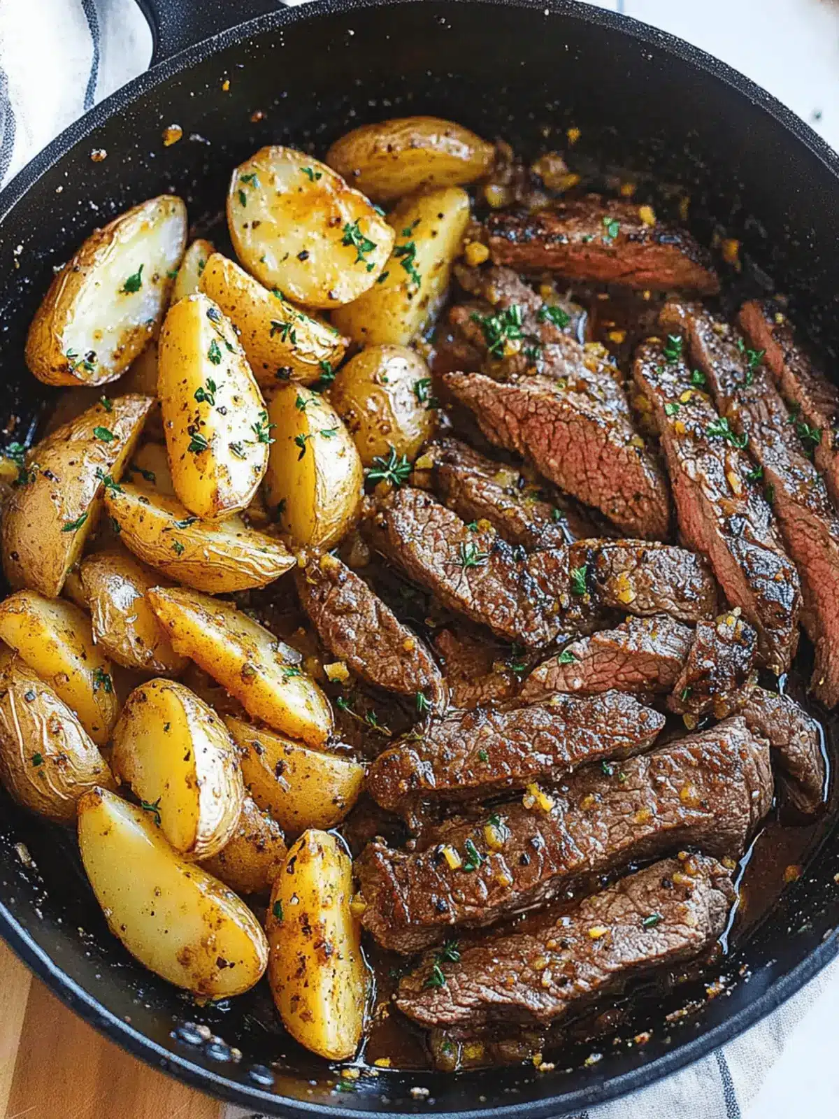 Savory Garlic Butter Steak and Potatoes Skillet Delight 2 Garlic Butter Steak and Potatoes Skillet