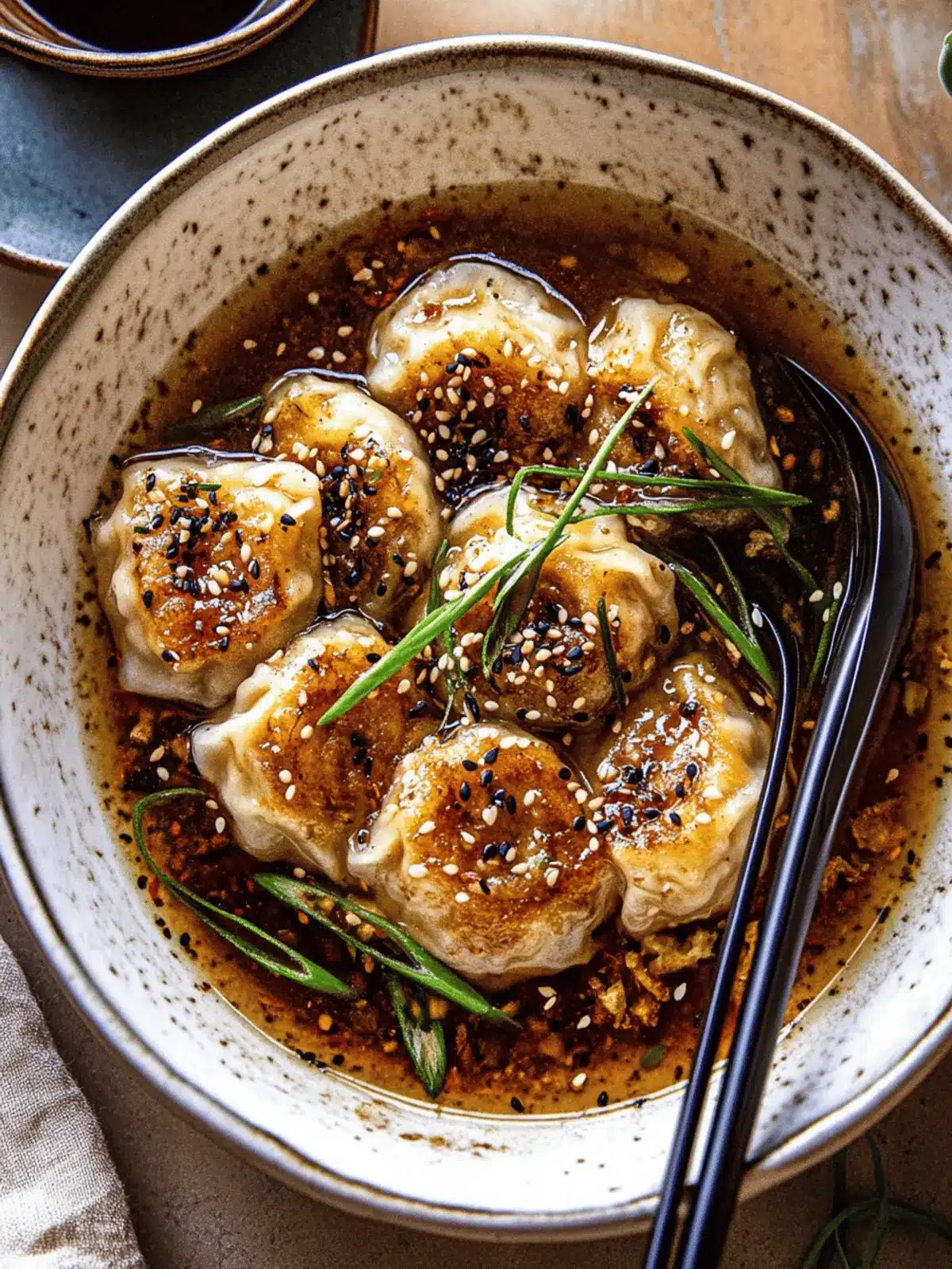 Chili Crisp Butternut Squash Dumplings with Ginger Soy Broth 4 Chili Crisp Butternut Squash Dumplings in Ginger Soy Broth