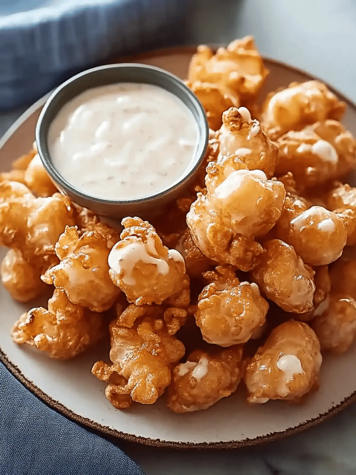 Bite-Sized Blooming Onions with Buttermilk Ranch Dip Delight 4 Bite-Sized Blooming Onions with Buttermilk Ranch Dip