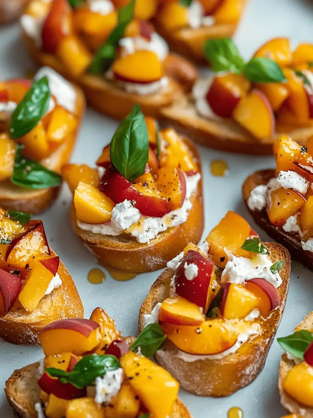 Sun-Kissed Peach Bruschetta: Summer's Favorite Appetizer 4 Sun-Kissed Peach Bruschetta
