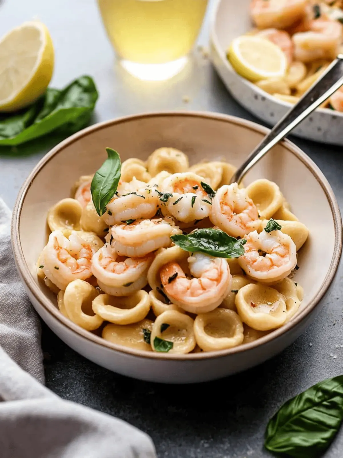 Shrimp Orecchiette with Lemon Garlic Cream Sauce Delight 5 Shrimp Orecchiette with Lemon Garlic Cream Sauce